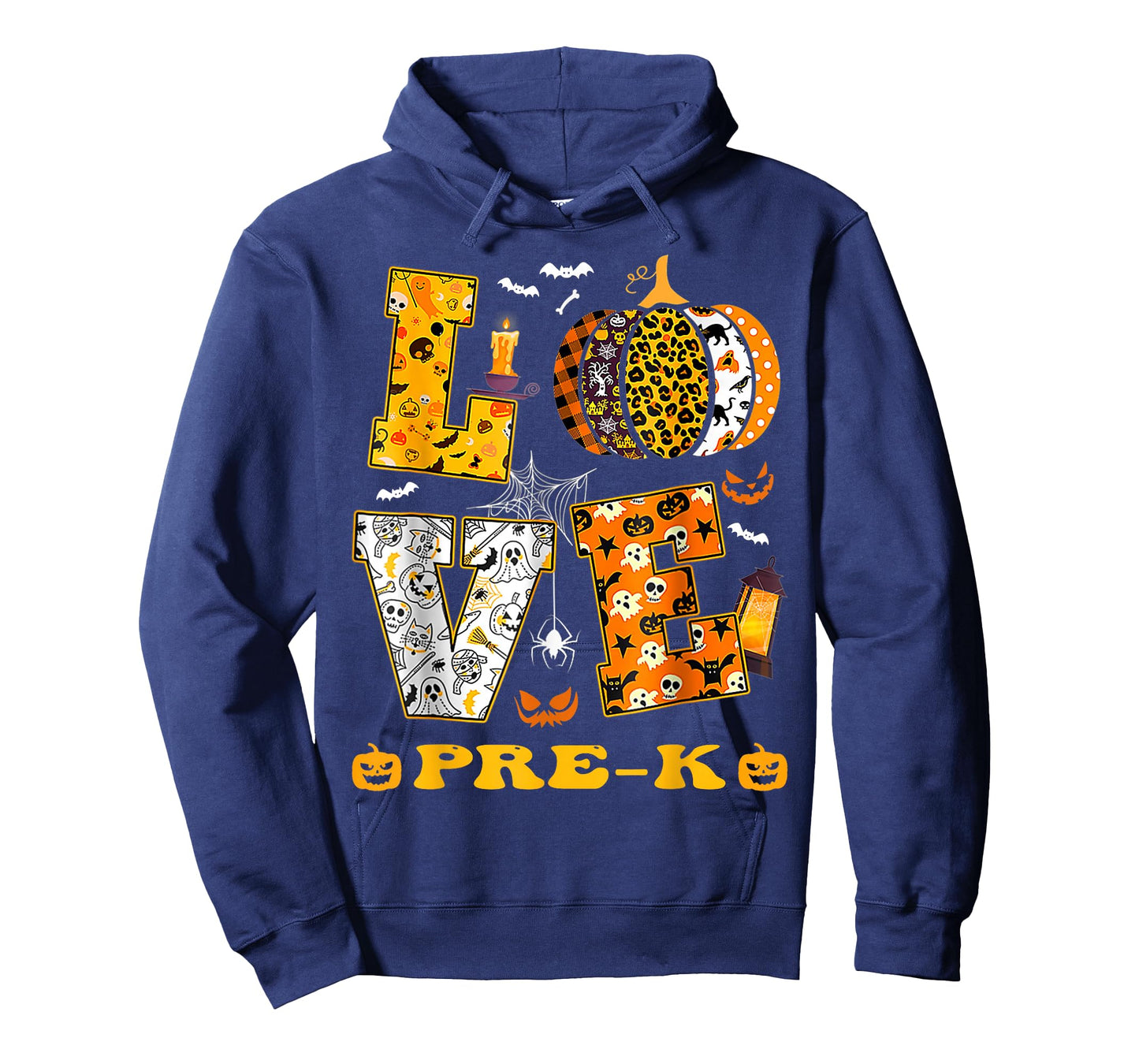 LOVE Pre-K Pumpkin Teacher Student Halloween Costume T-Shirt