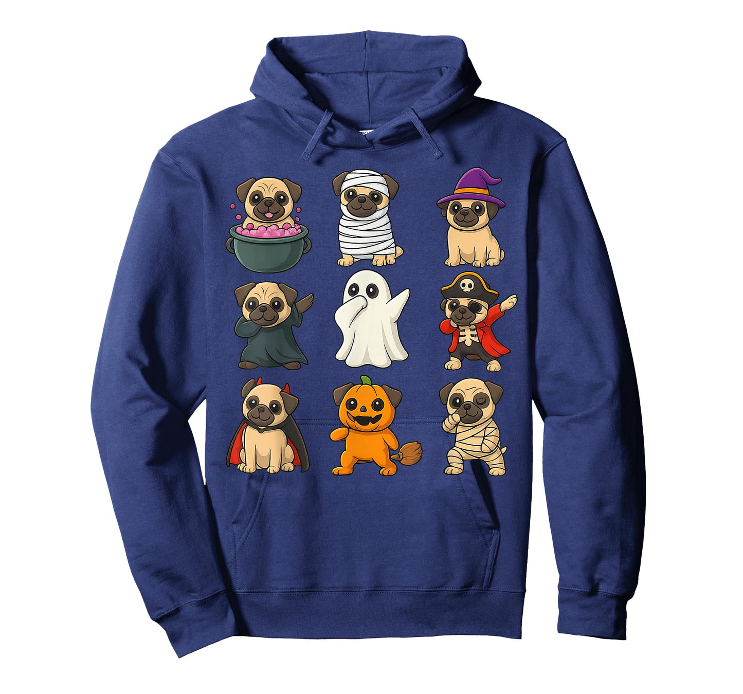 Funny Pug Breed Pet Halloween Pumpkins Halloween Dog T-Shirt