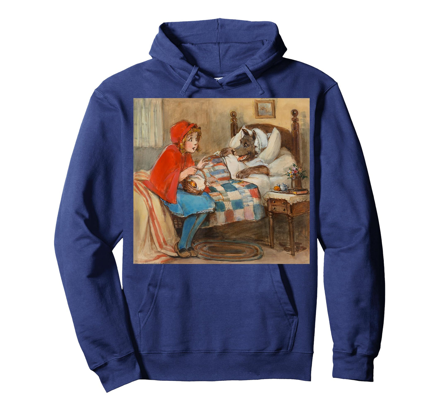 Retro Fairy Tale Grandma Bad Wolf Little Red Riding Hood T-Shirt