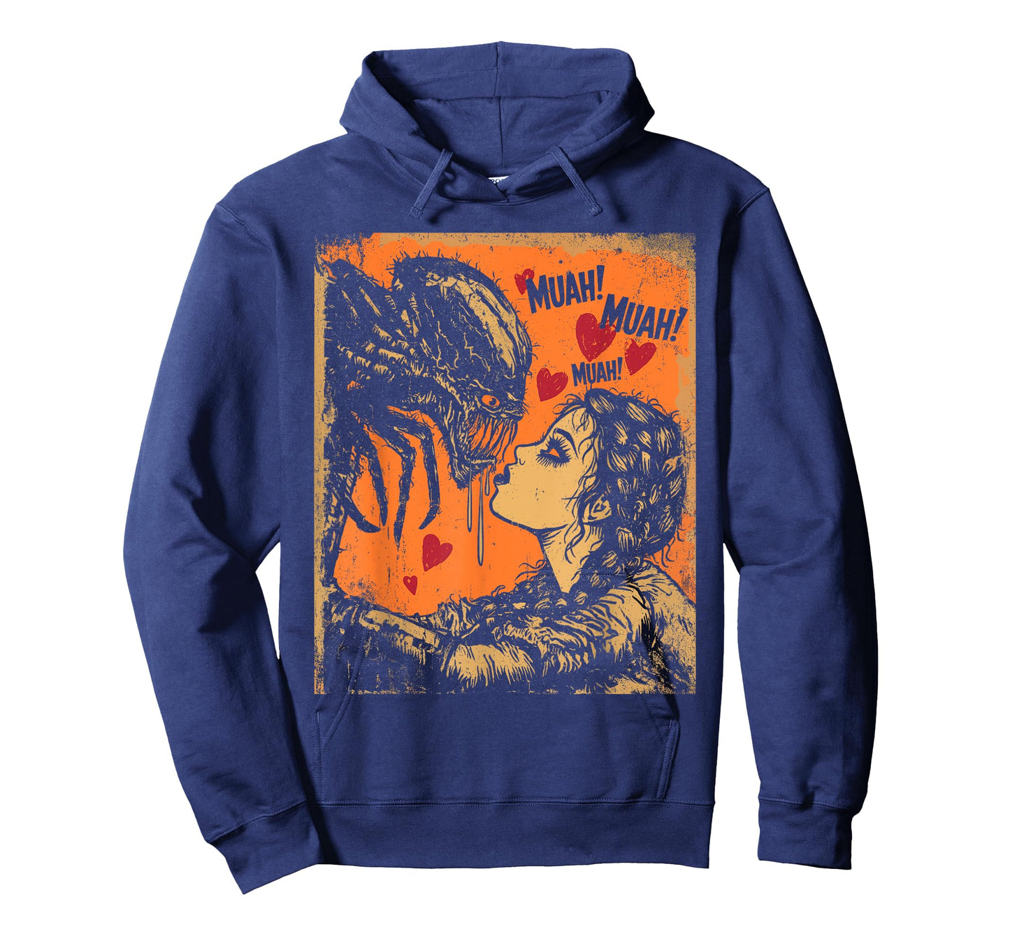 Goth Girl Kissing Creepy Spider Comic Panel Halloween Art T-Shirt