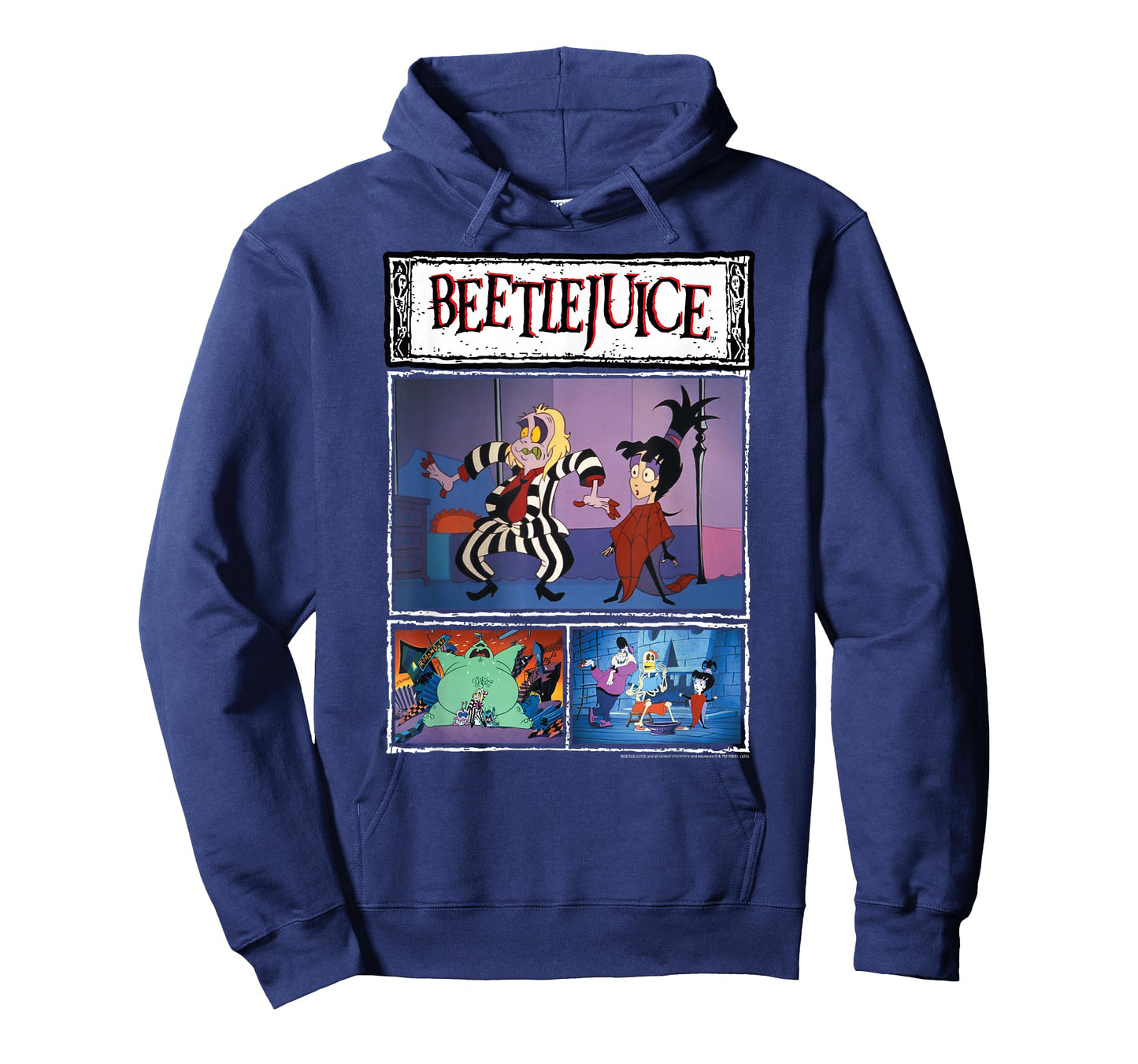 Beetlejuice Animated Scenes Beetlejuice & Lydia Cartoon T-Shirt