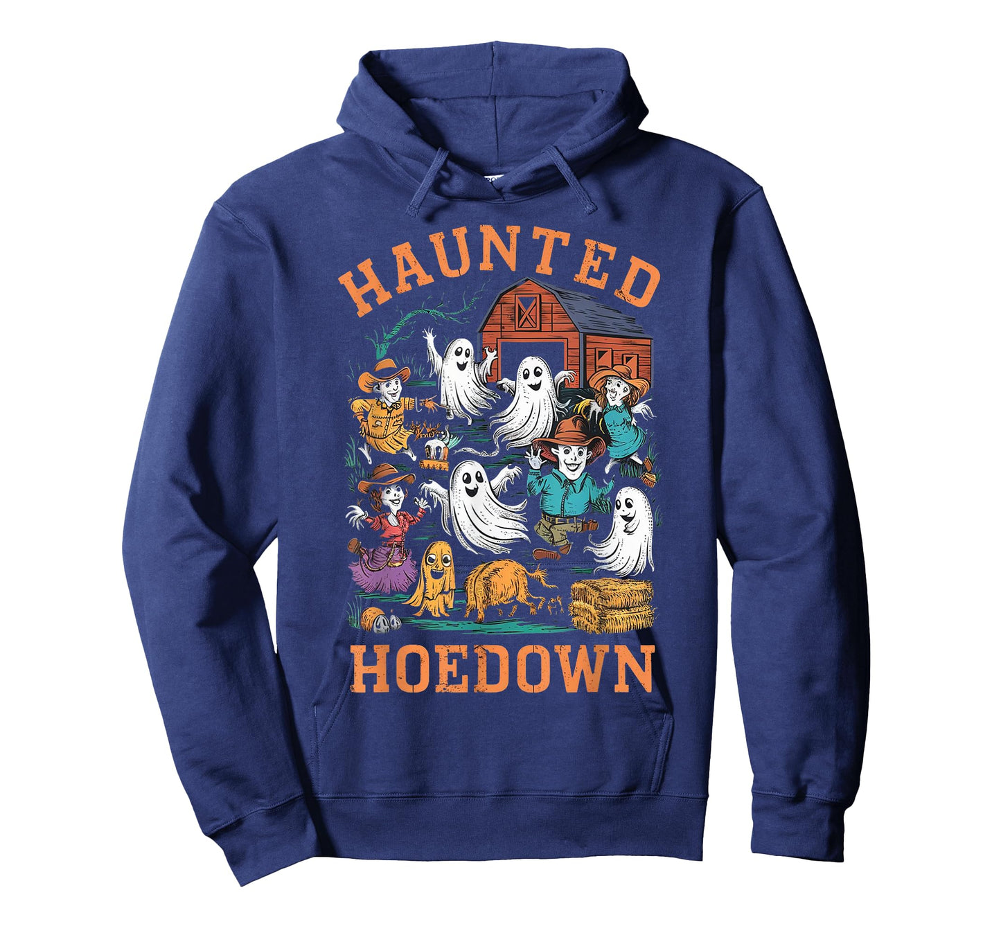 Cowboy Scarecrow Boo Ghost Haunted Hoedown Farm Halloween T-Shirt