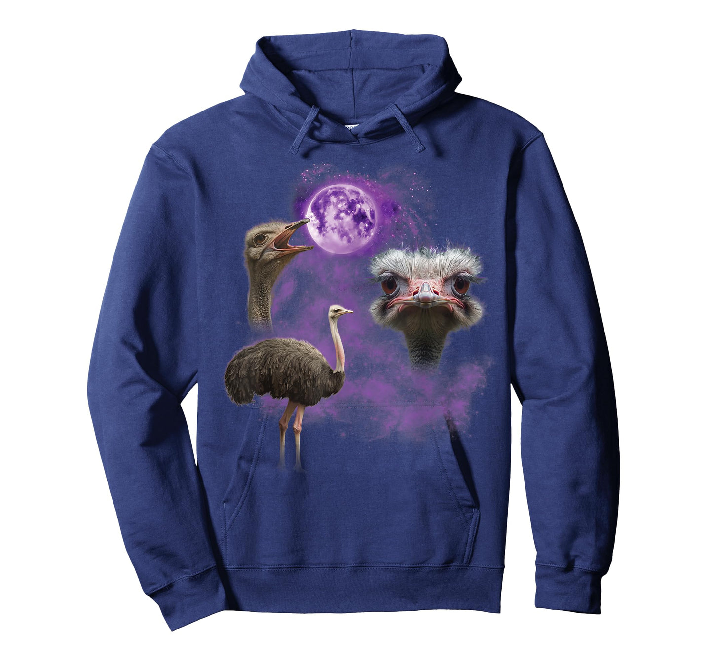 Funny Ostrich Shirt - Ostriches Howling at the Moon T-Shirt