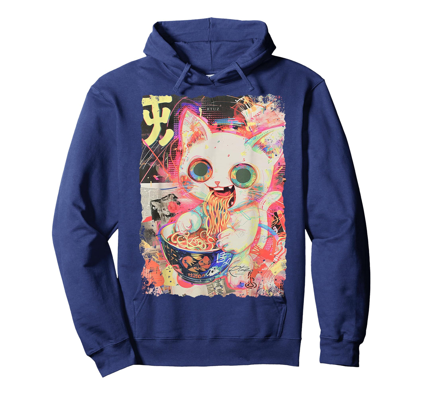 Ramen Noodles Cat Japan Y2K Kawaii Retro Cats Manga Anime T-Shirt