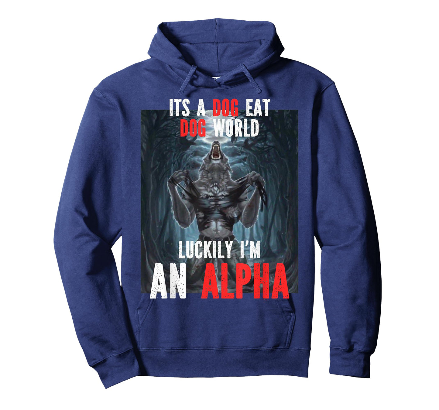 Luckily I'm An Alpha Funny Cringe Werewolf Wolf Meme T-Shirt