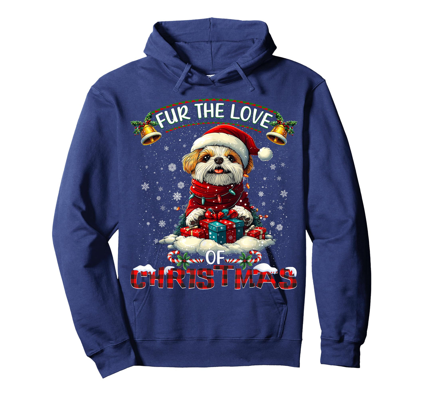 Shih Tzu Christmas Tree Lights Decorations Dog Lover Xmas T-Shirt