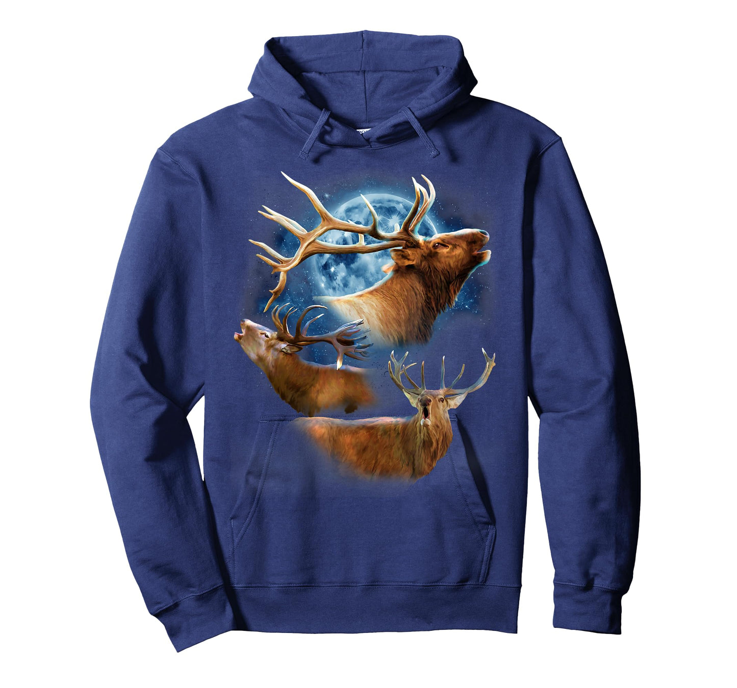Funny Elk Hunting T-Shirt - Elk Howling at the Moon