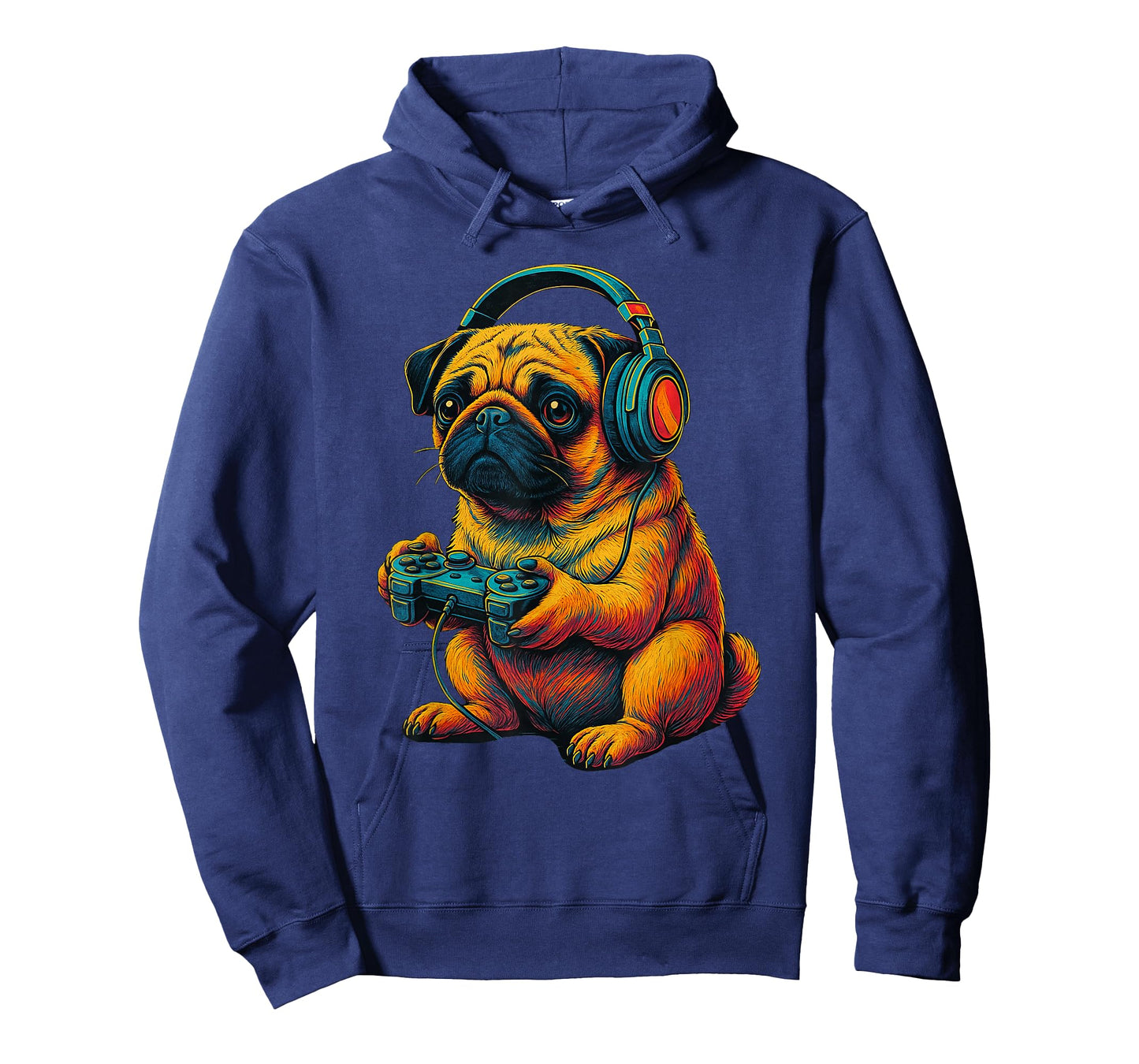 Dog Pug Funny Video Games Gamer T-Shirt