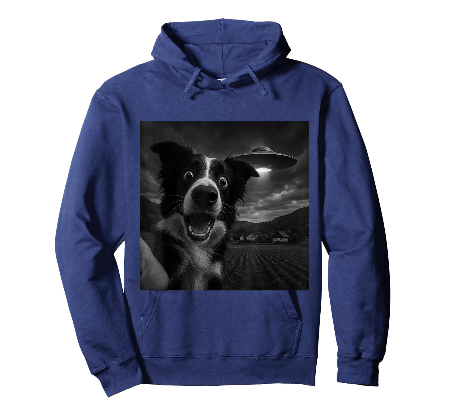 Border Collie UFO Encounters Selfie T-Shirt
