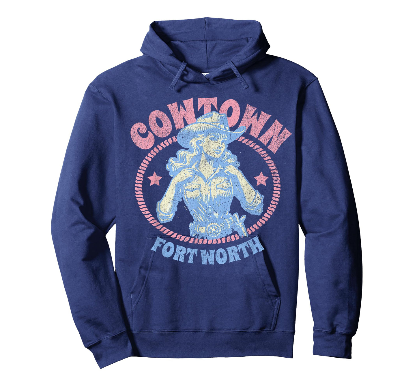Cowtown Fort Worth Texas Retro Western Cowgirl T-Shirt