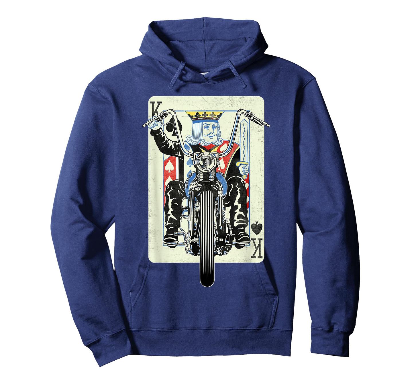 Vintage King Card Motorcycle Poker Black Jack Gambling Biker T-Shirt