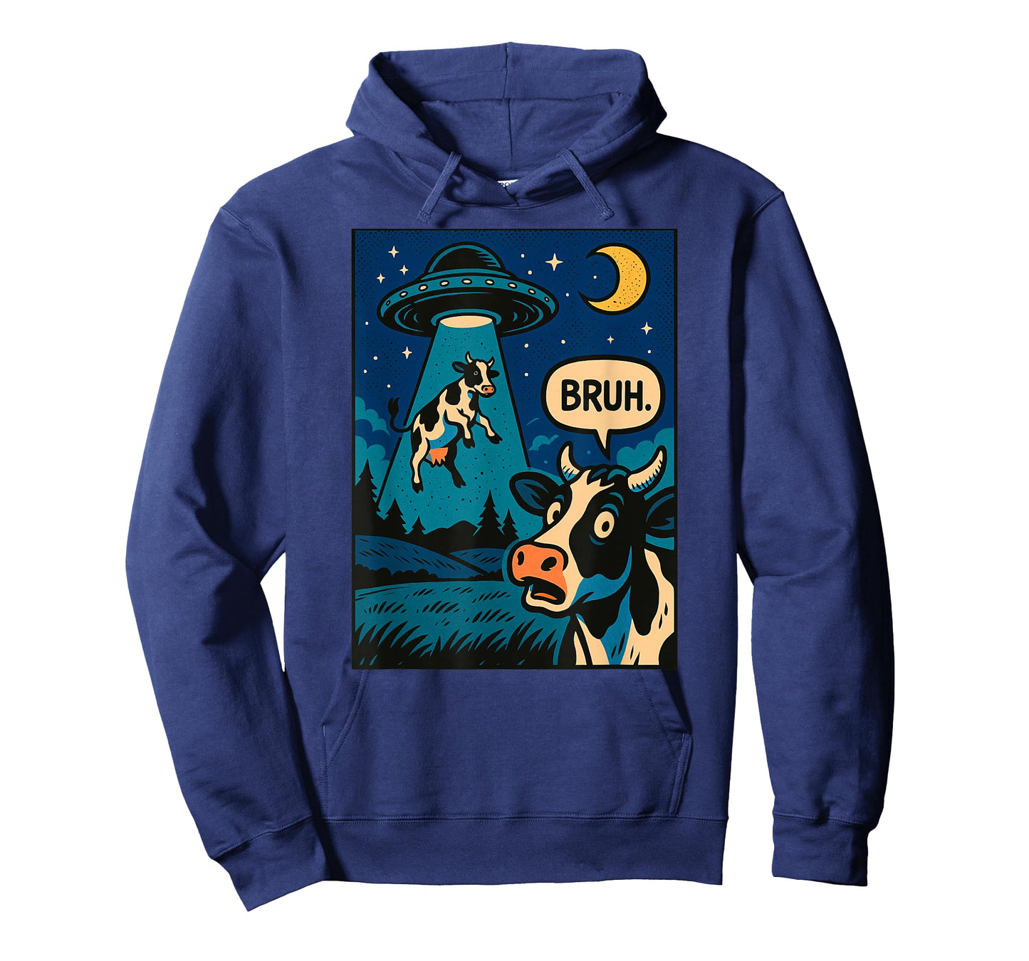 Funny Cow Meme UFO Alien Zoo Boys Girls Kids T-Shirt