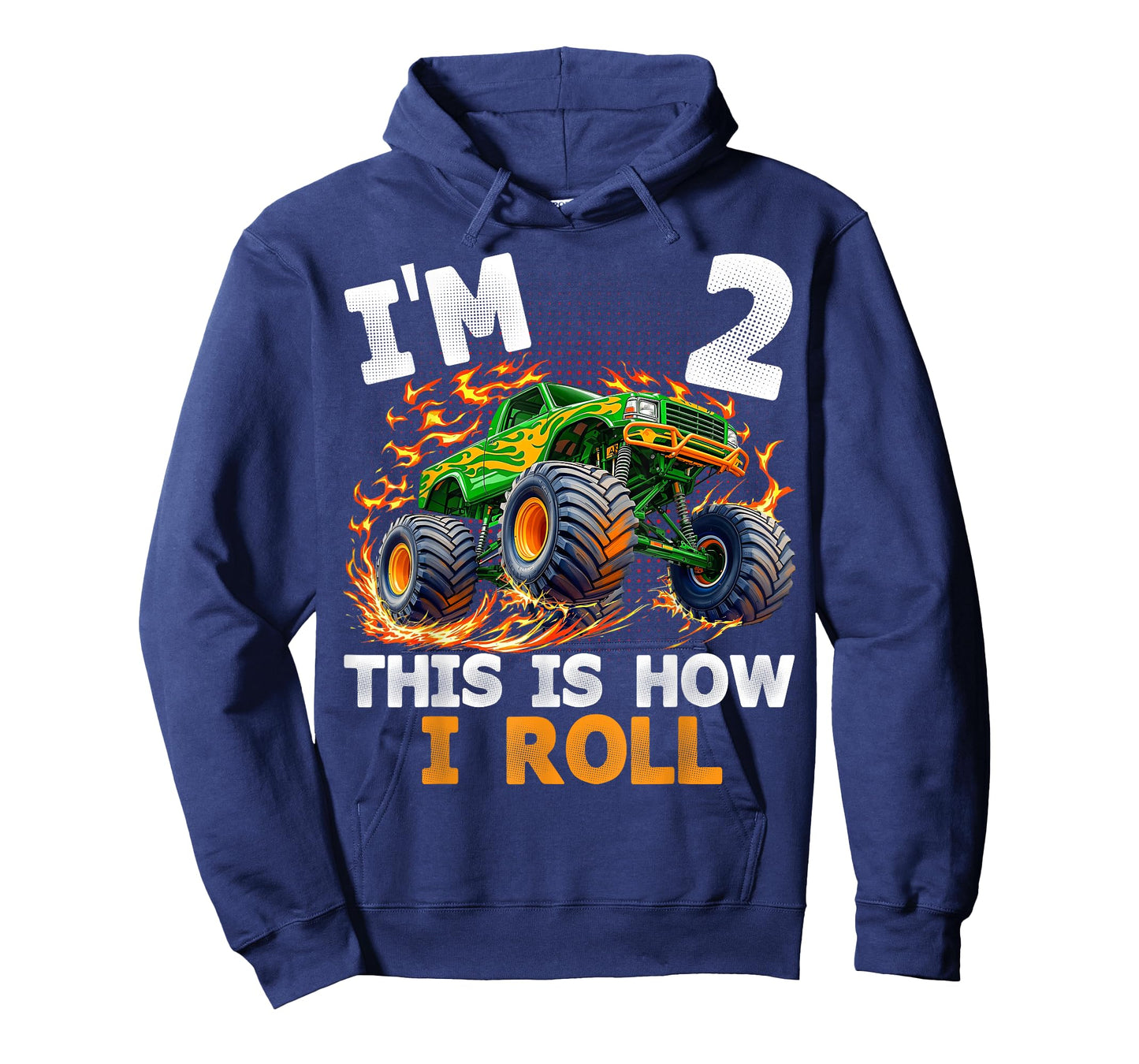 I'm 2 This is How I Roll Monster Truck 2nd Birthday Boys T-Shirt