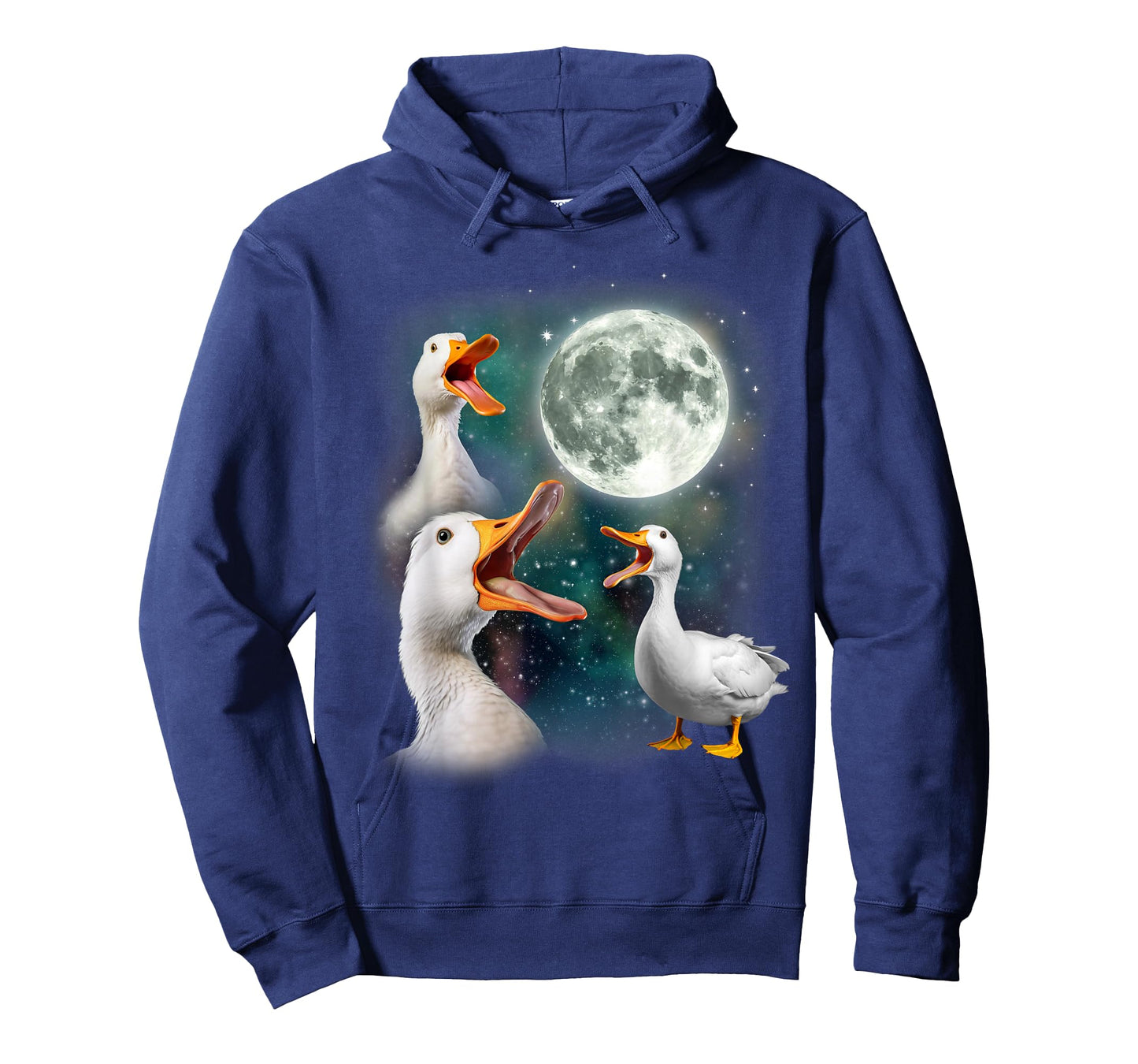 3 Ducks Howl At Moon | Funny Weird Cursed Pekin Duck Lover T-Shirt