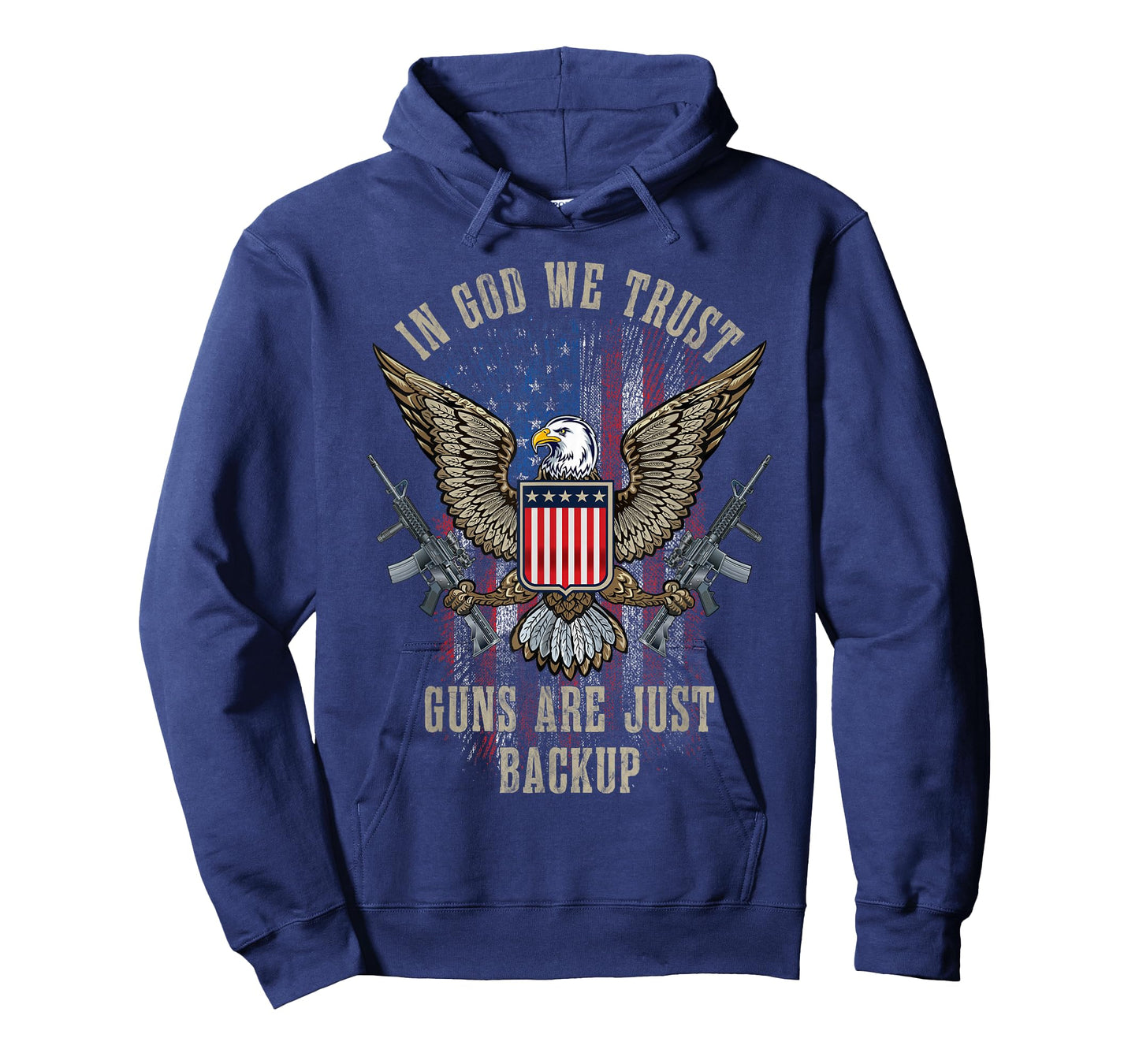 In God We Trust Guns Are Just Backup American Flag T-Shirt