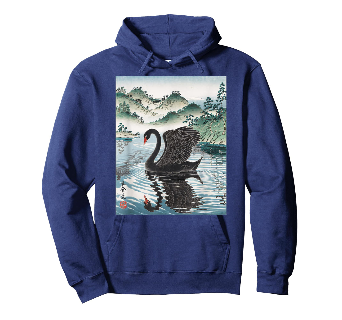 Japanese Art Black Swan Kyosai Vintage Japan Artwork T-Shirt