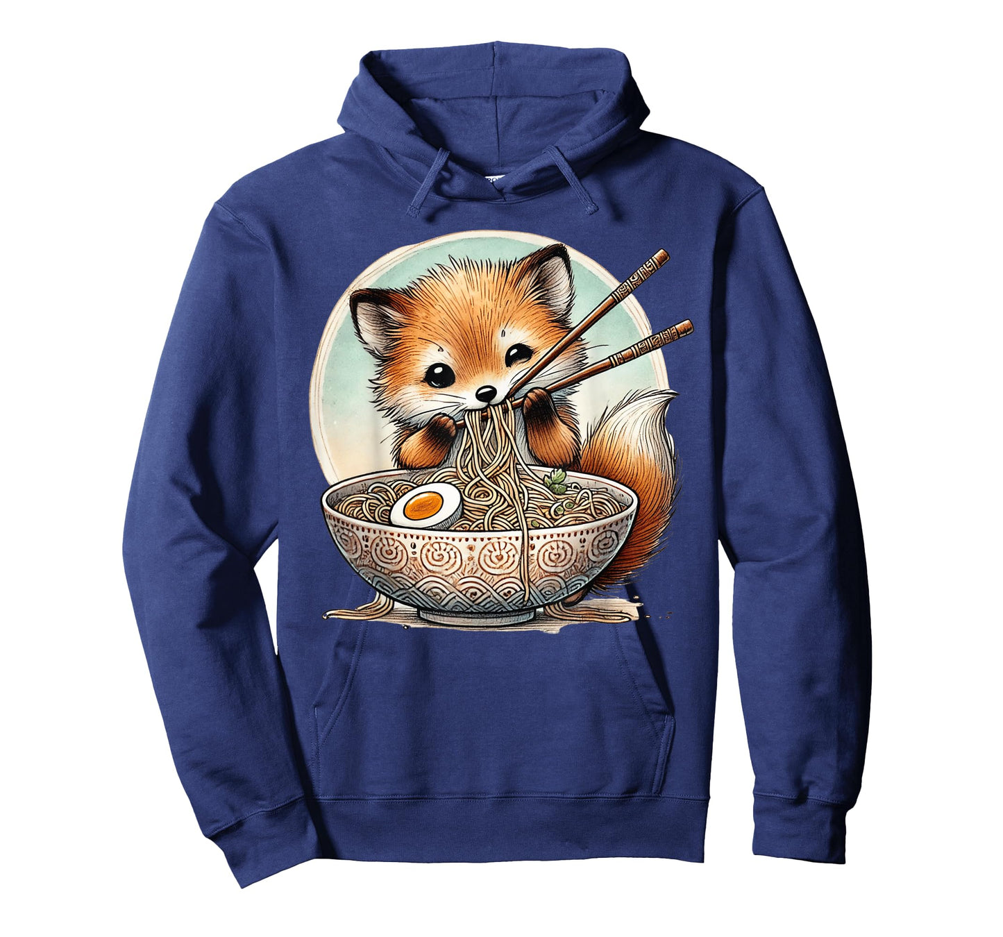 Japanese Art Wildlife Noodle Lover Cute Fox Ramen T-Shirt