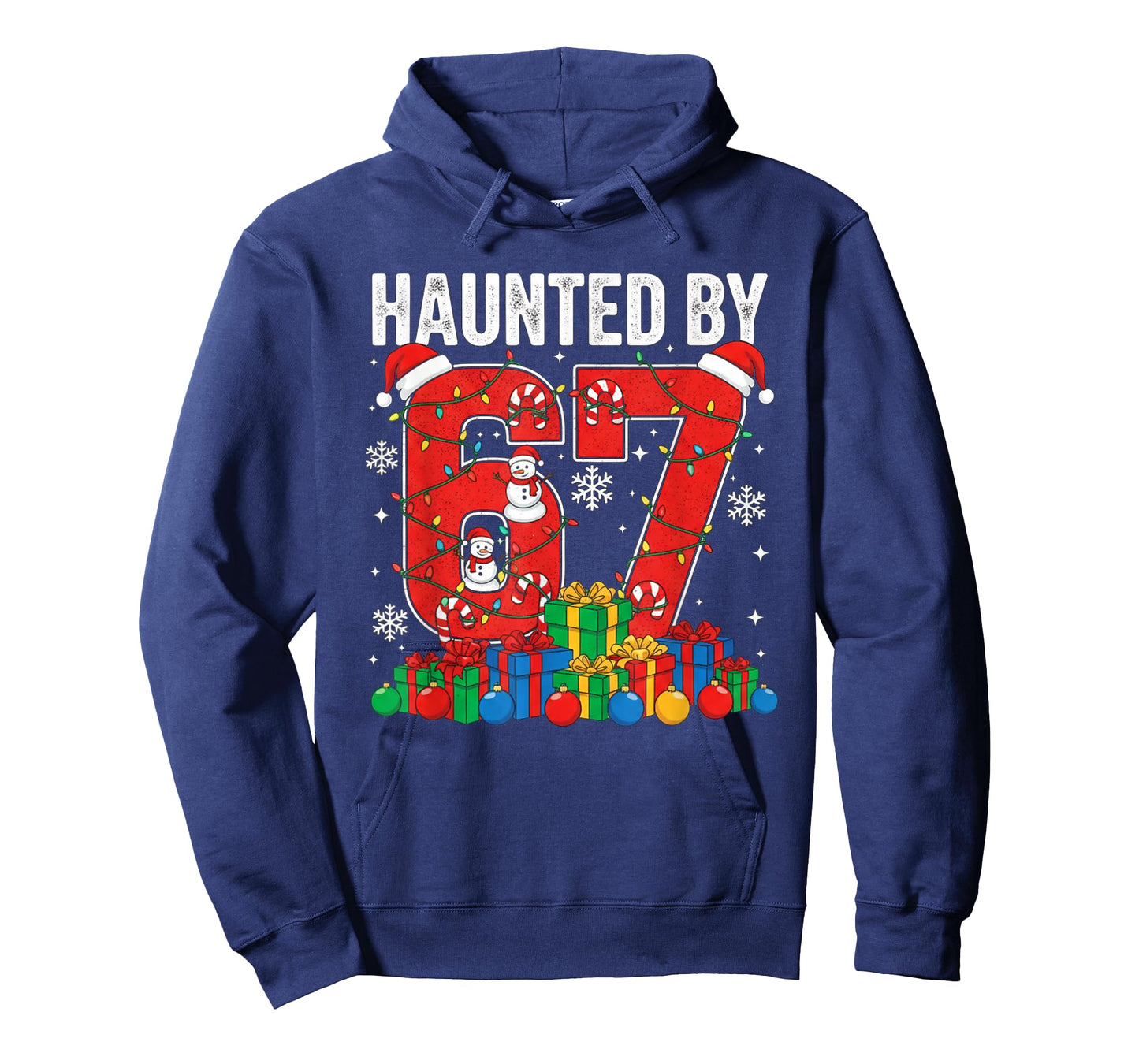 Funny Haunted by 67 Christmas Holiday Women Kids Xmas Ugly T-Shirt