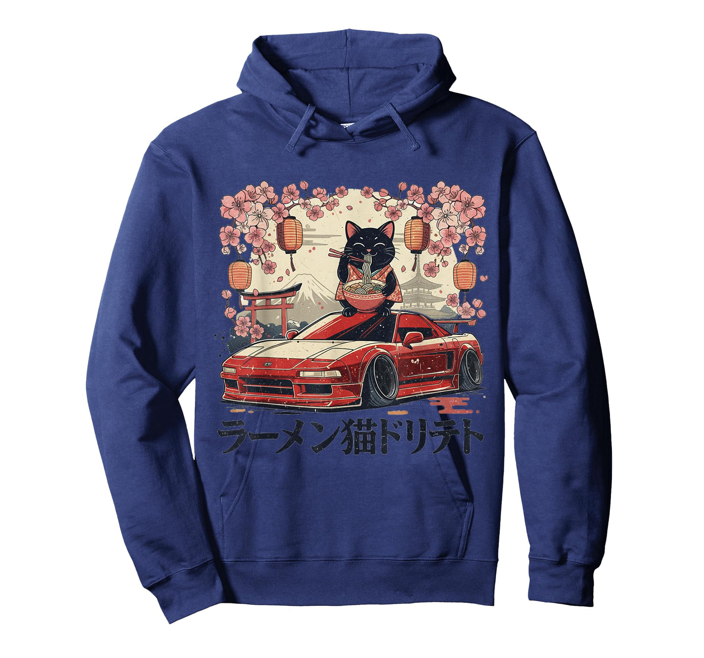 JDM Sports Car Anime Cat T-Shirt