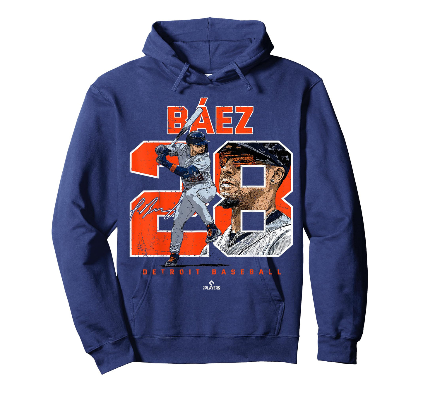 Number and Portrait Javier Baez Detroit MLBPA T-Shirt