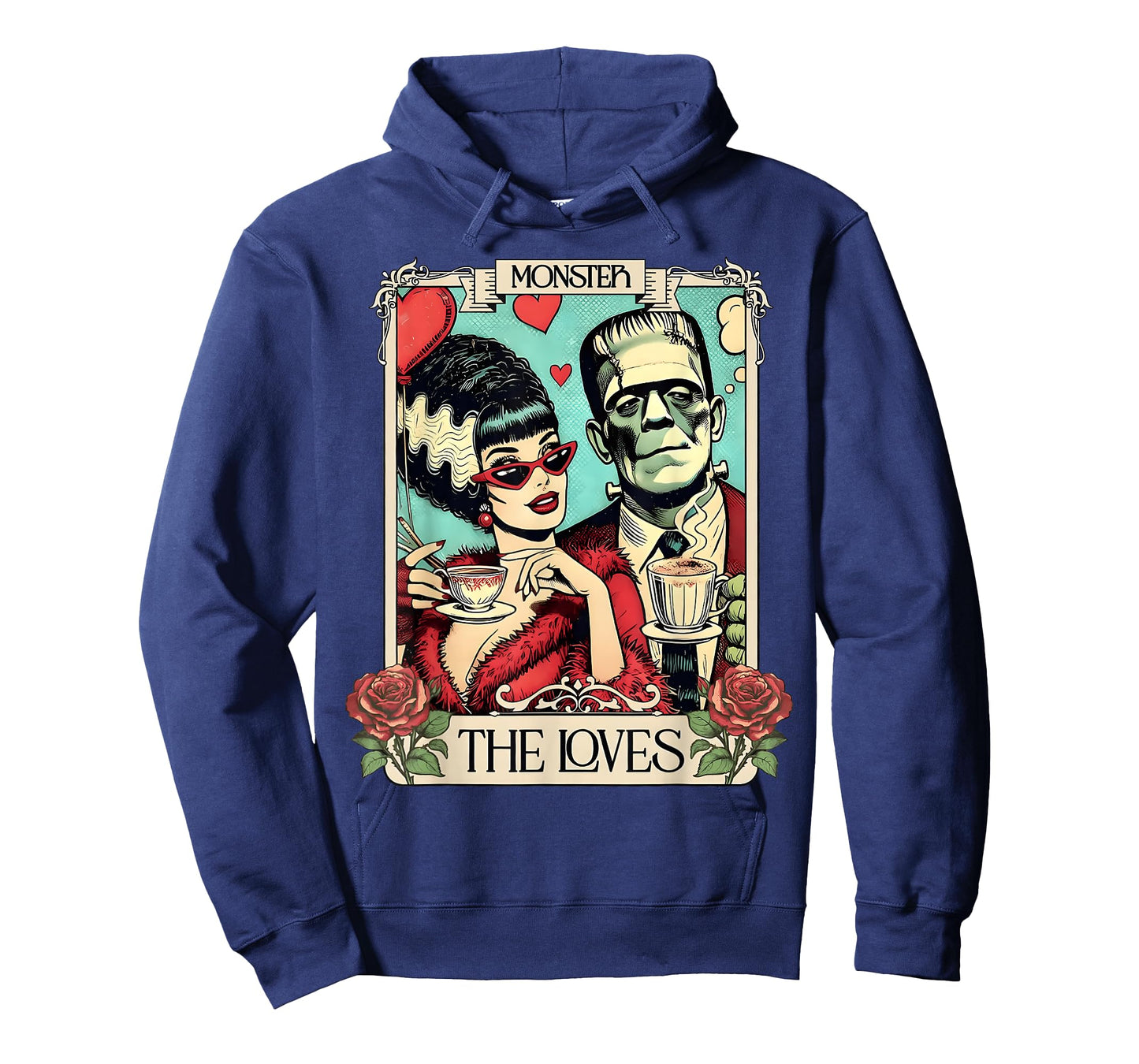 The Monster Frankenstein and Bride The Lovers Tarot Card T-Shirt