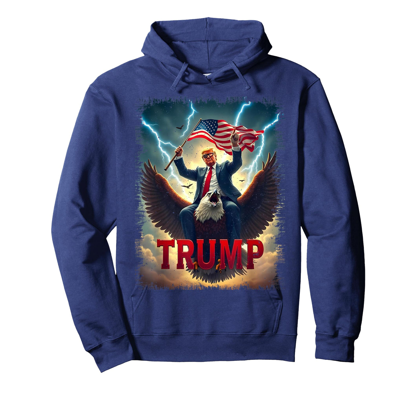 Vintage President Trump Riding an Eagle. Patriotic Political T-Shirt