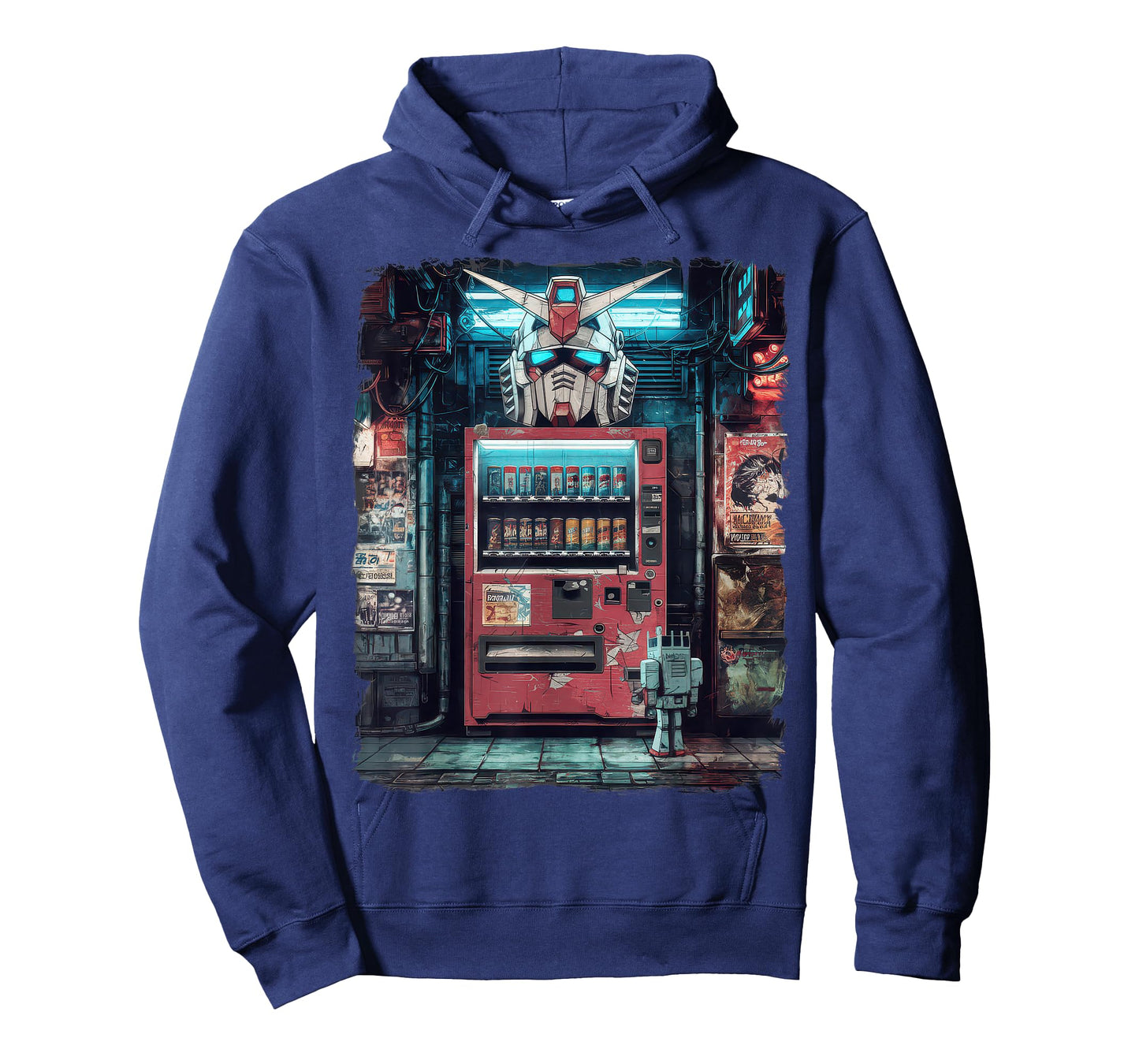 Mecha Tshirt Japanese Mecha Robot Head Anime Art Ukiyo-E T-Shirt