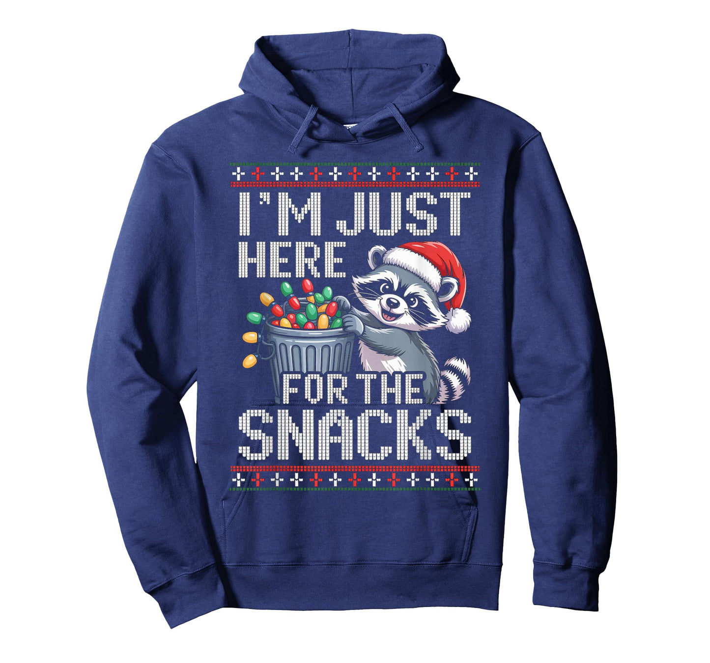 I’m Just Here for The Snacks Raccoon Christmas Ugly Sweater T-Shirt