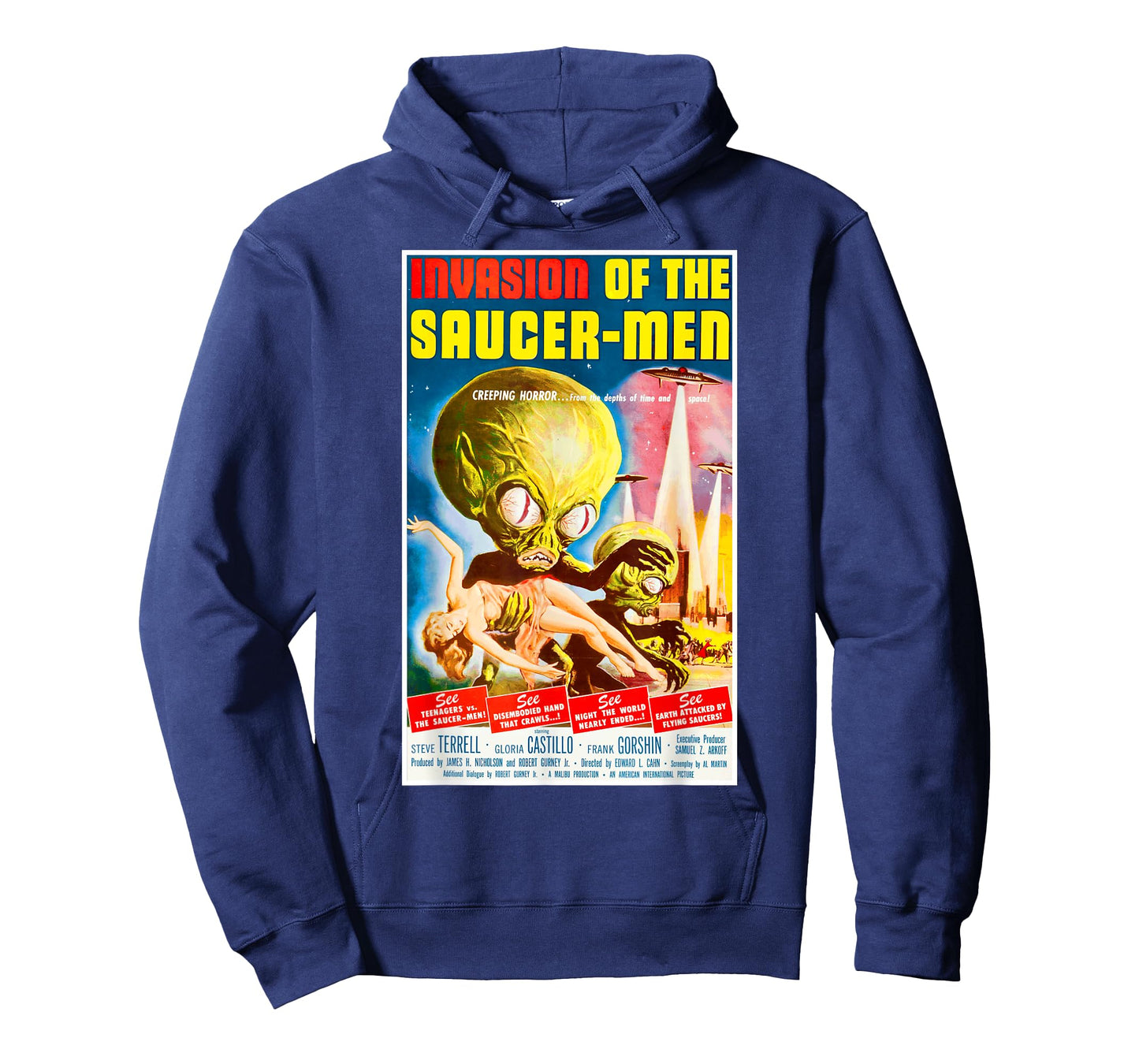 Invasion of Saucer Men Halloween T-Shirt Sci Fi Tee Shirt
