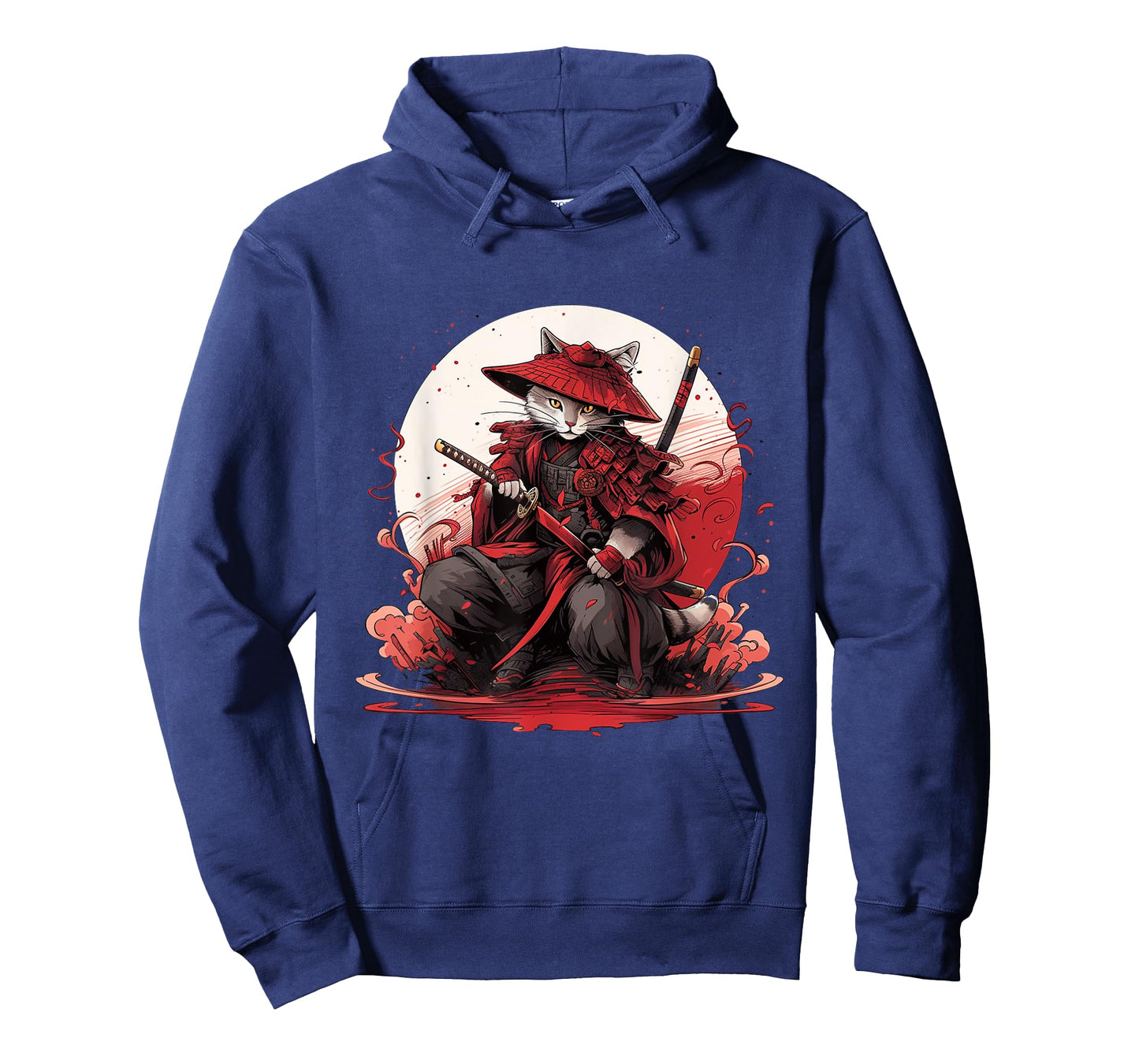 Japanese Art Cat Ninja Ukiyo-e Anime Style Samurai Cat T-Shirt for Men Women Girls Kids