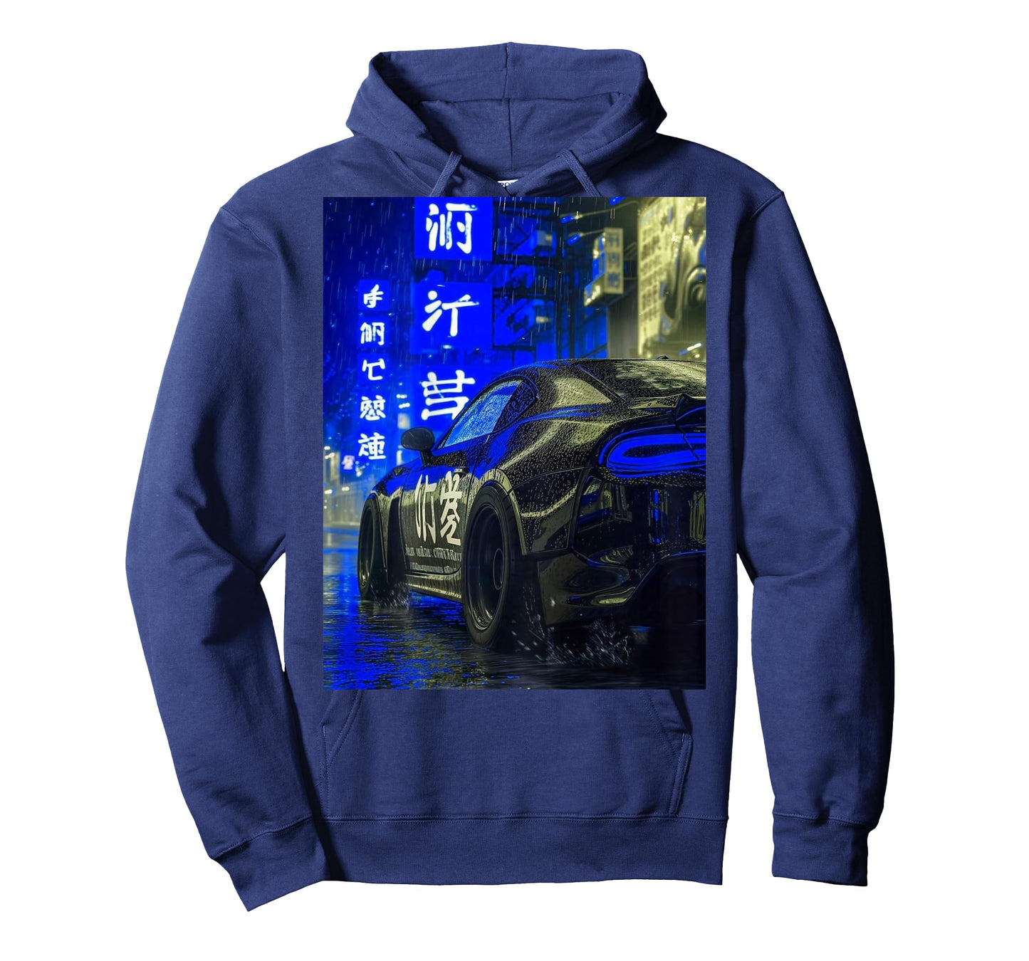JDM Japan Drifting Tuning Car Tokyo at Night On The Back T-Shirt