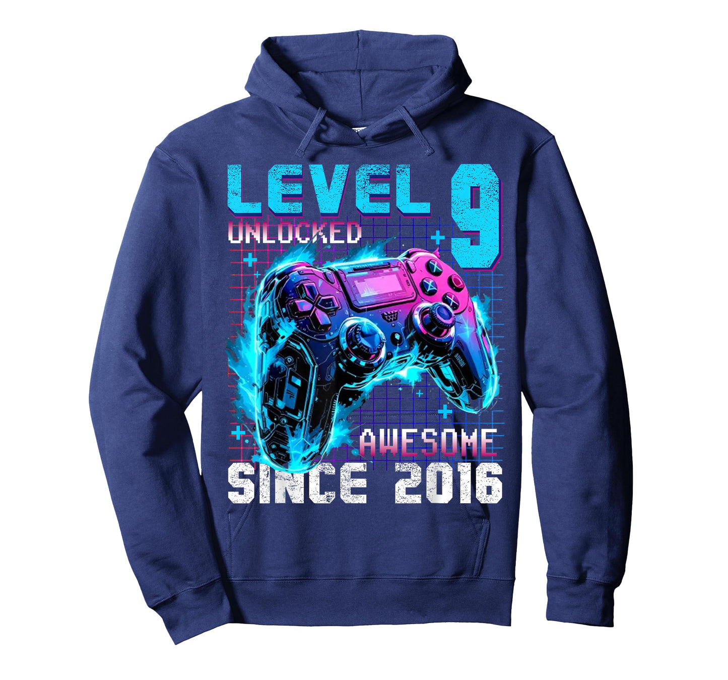 Level 9 Unlocked Awesome Since 2016 9th Birthday Gaming T-Shirt