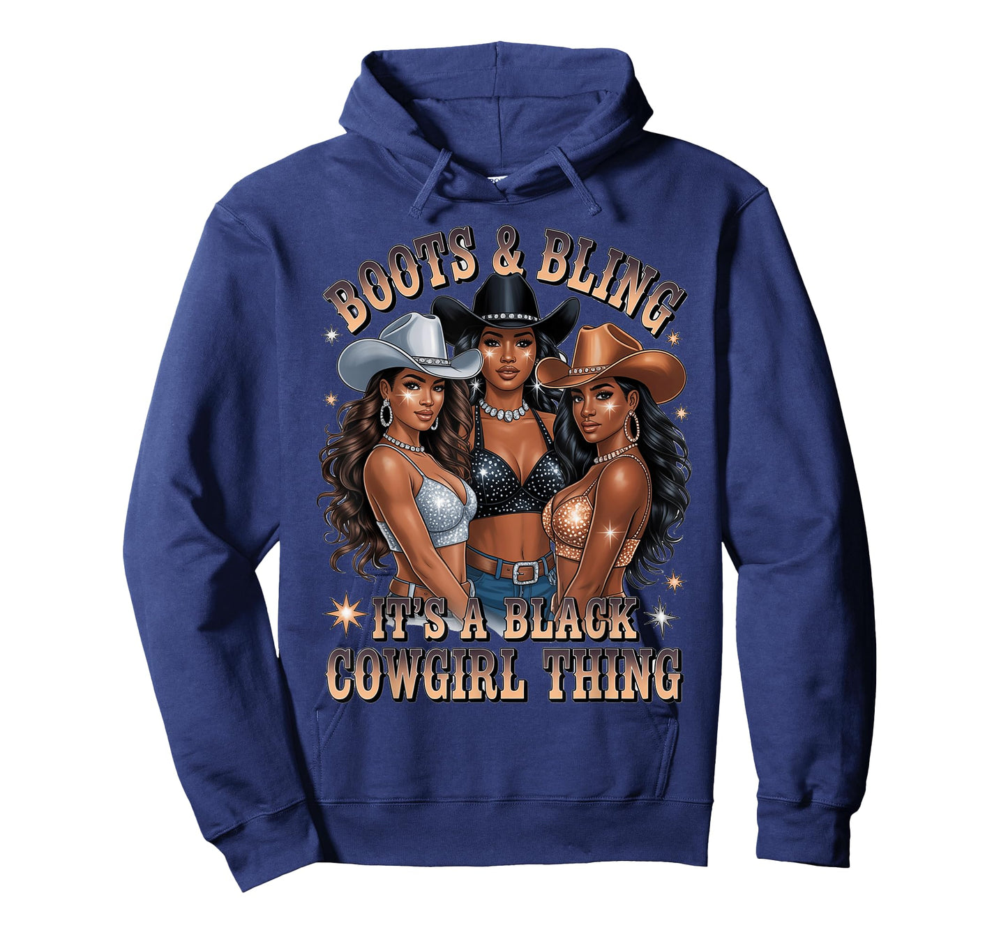 Black Cowgirl Sexy Boots Bling BLACK Cowgirl Thing Melanin T-Shirt