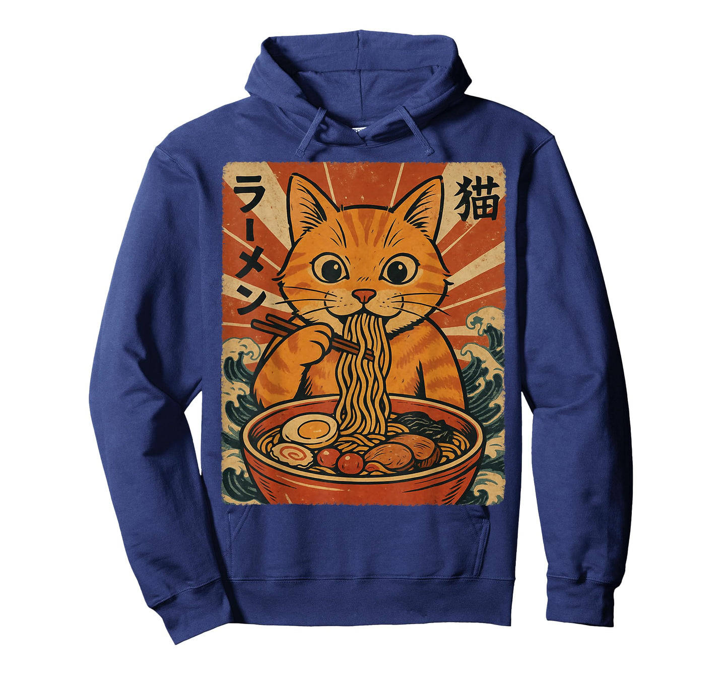Ramen Noodles Orange Cat Japanese Anime Kawaii Cat Retro T-Shirt