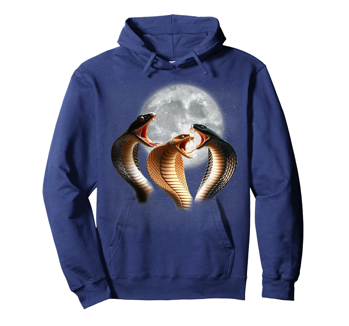 3 King Cobra Snakes Howling At The Moon Funny Venom Snake T-Shirt