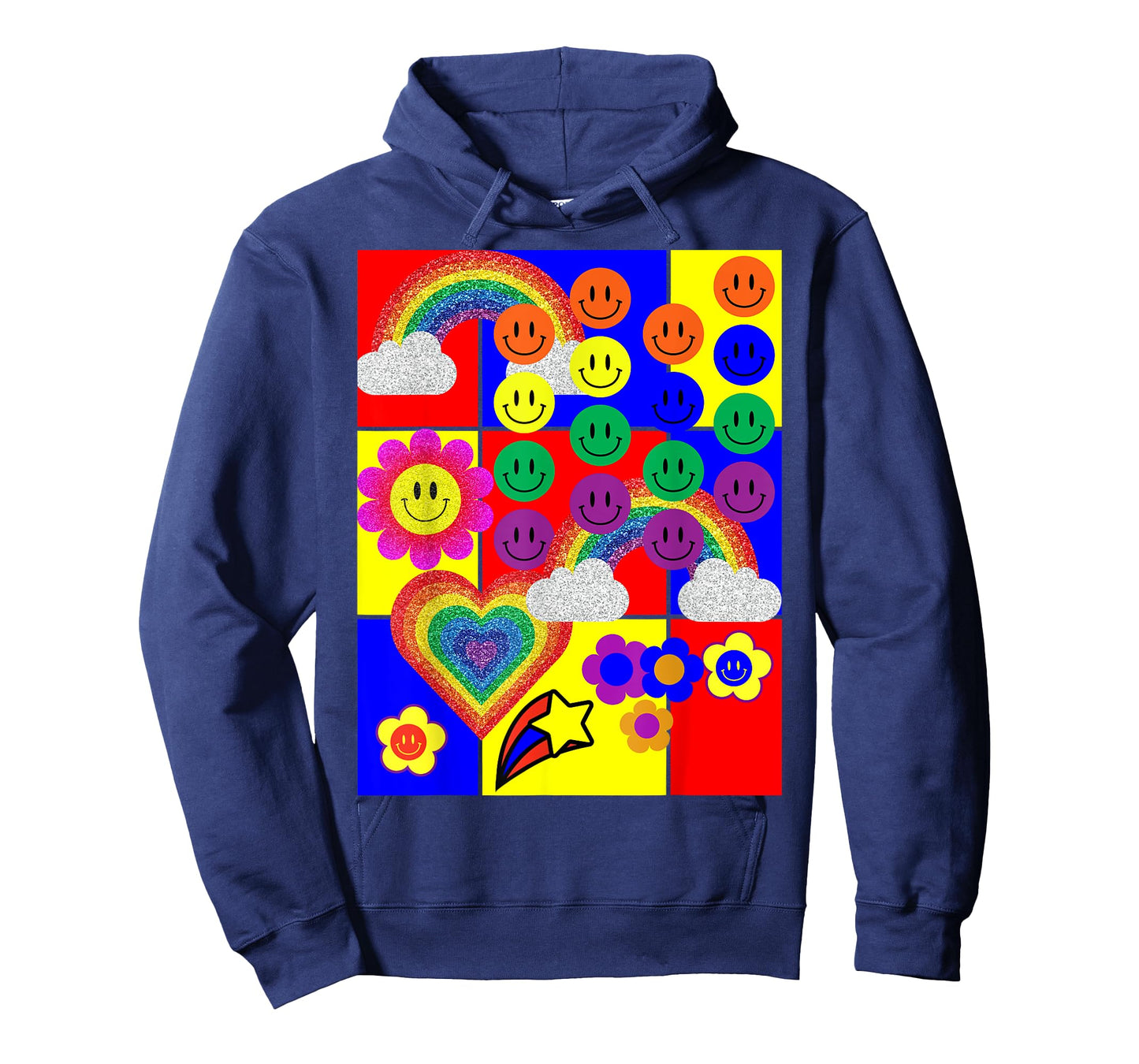 Kidcore Flower Heart Faces T-Shirt
