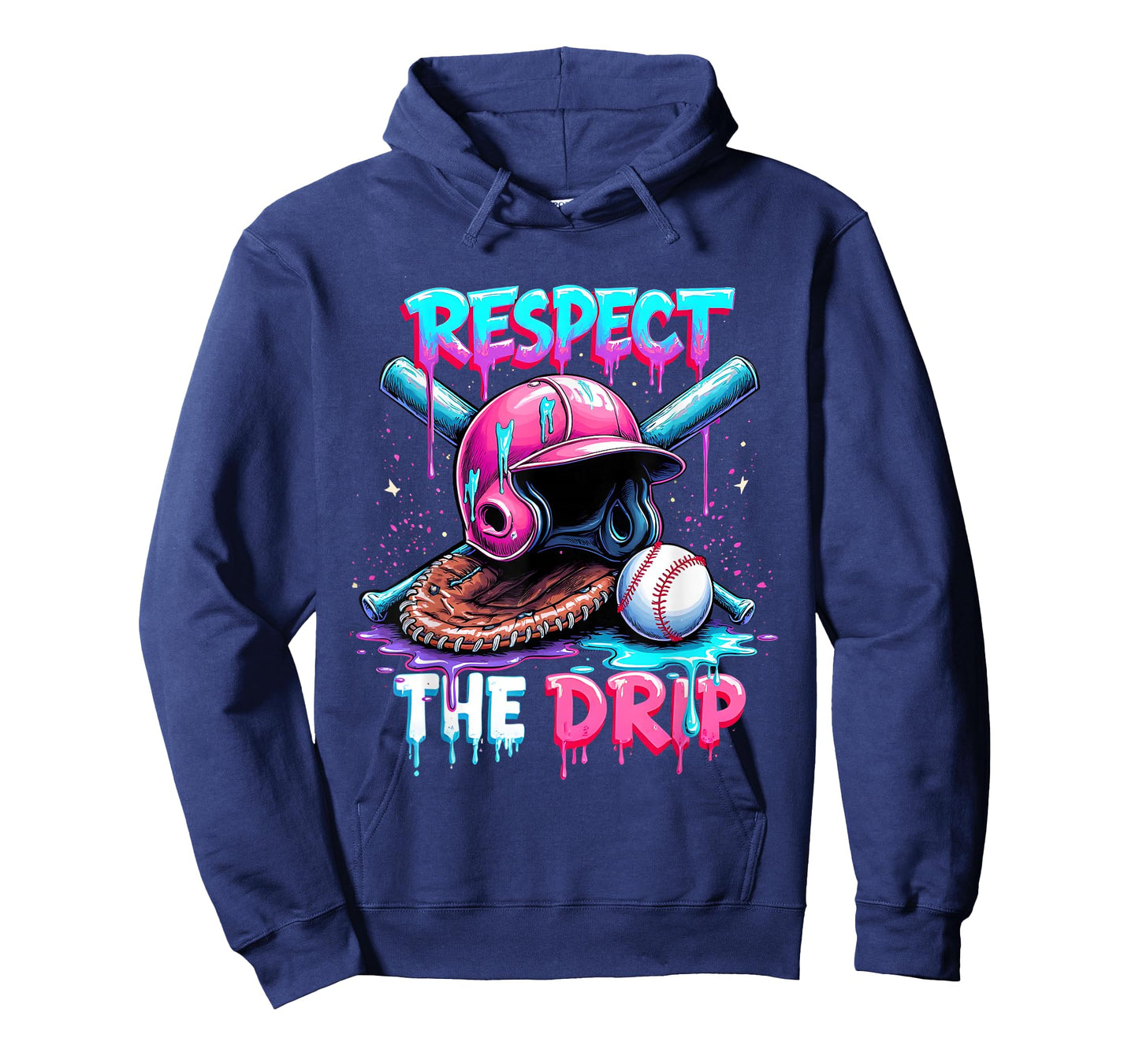 Respect The Drip Baseball Ice Cream Drip Vibes Squad T-Shirt