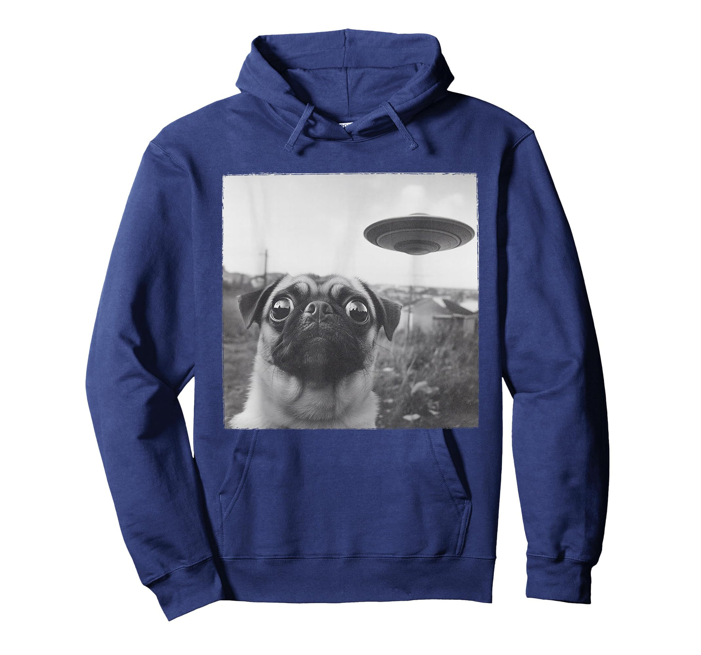 Pug UFO Alien Dog Abduction Spaceship Graphic Pet Lover T-Shirt