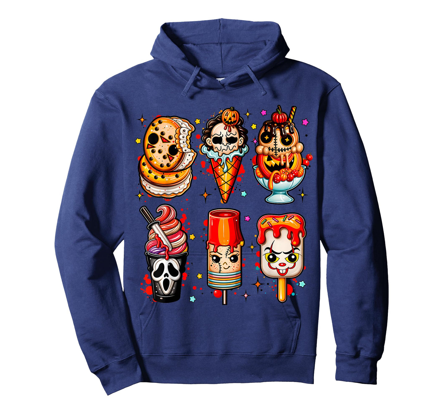Horror Movies Summer Popsicle Halloween Ice Cream Summerween T-Shirt
