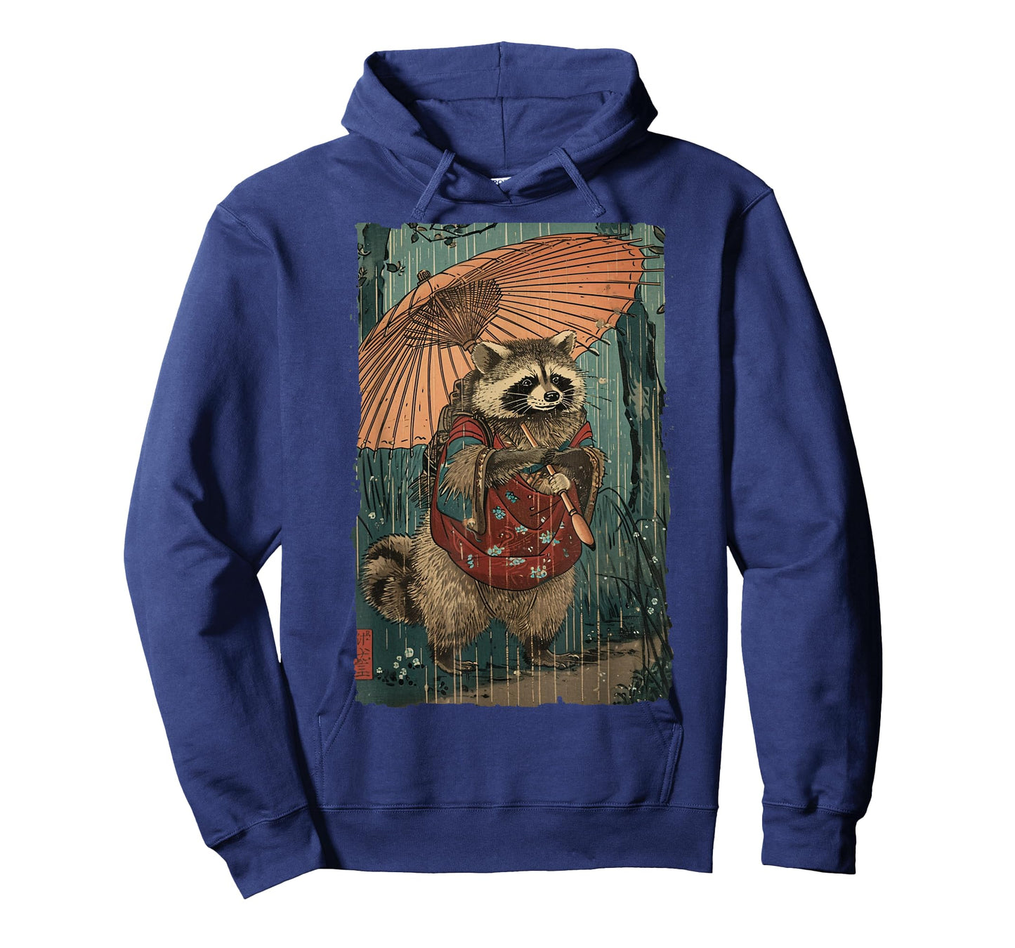 Rainy Day Raccoon: A Kimono-clad Delight T-Shirt