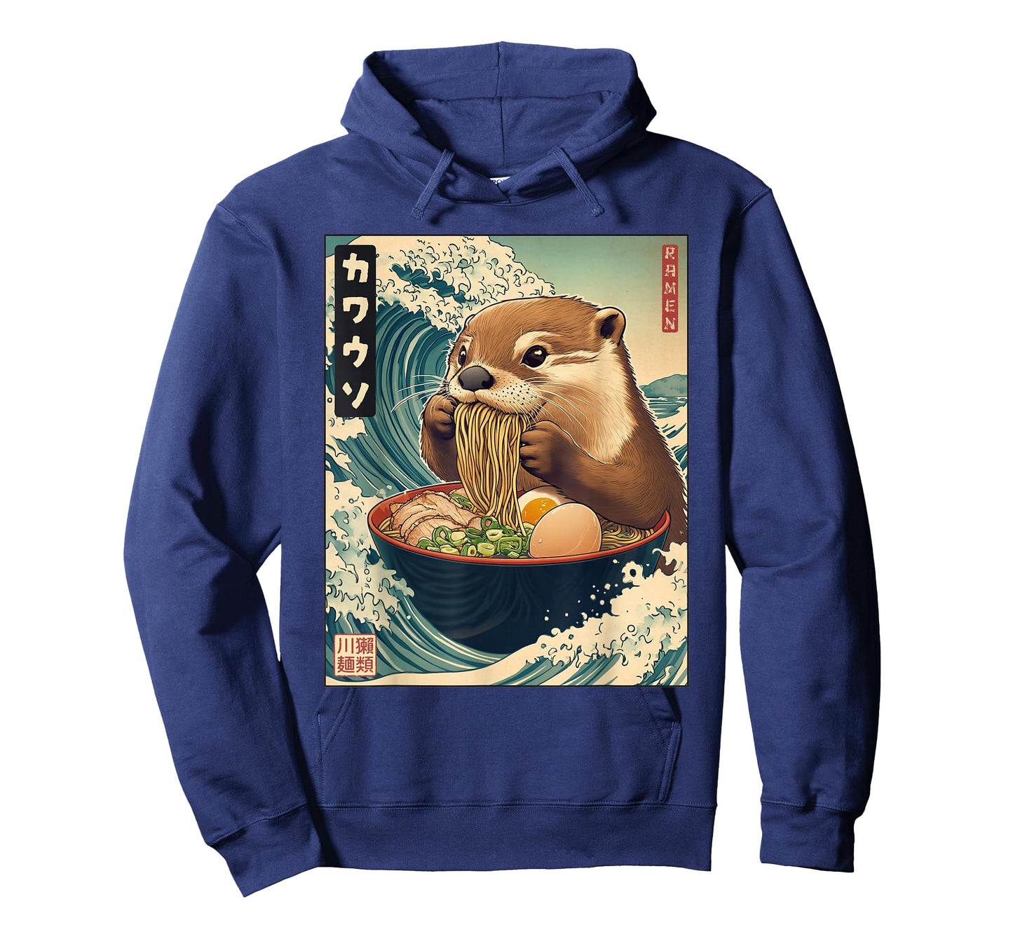 Otter Ramen Noodles Japan Kawaii Retro Great Wave Anime T-Shirt