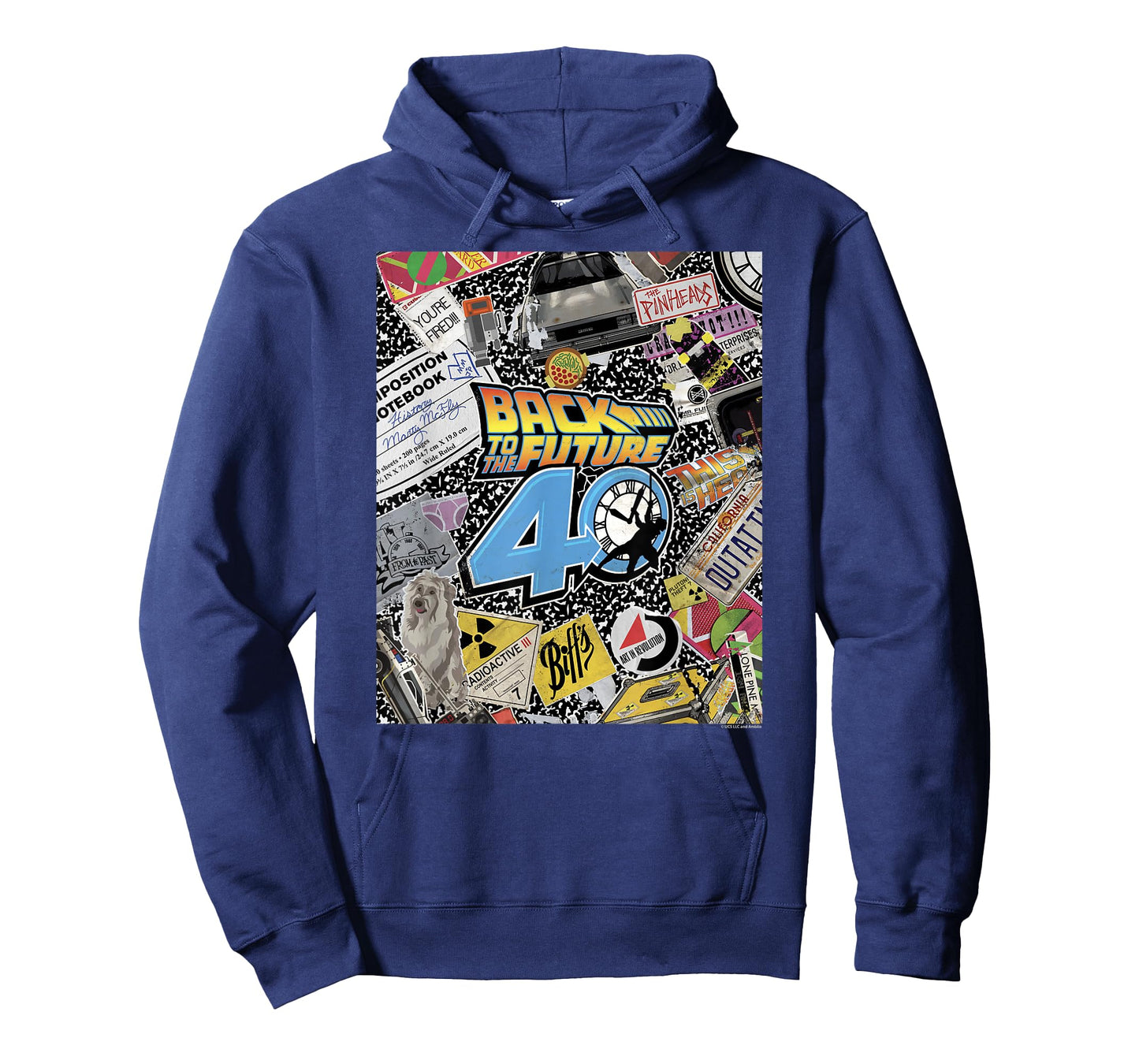 Back To The Future 40th Anniversary Sticker Collage T-Shirt