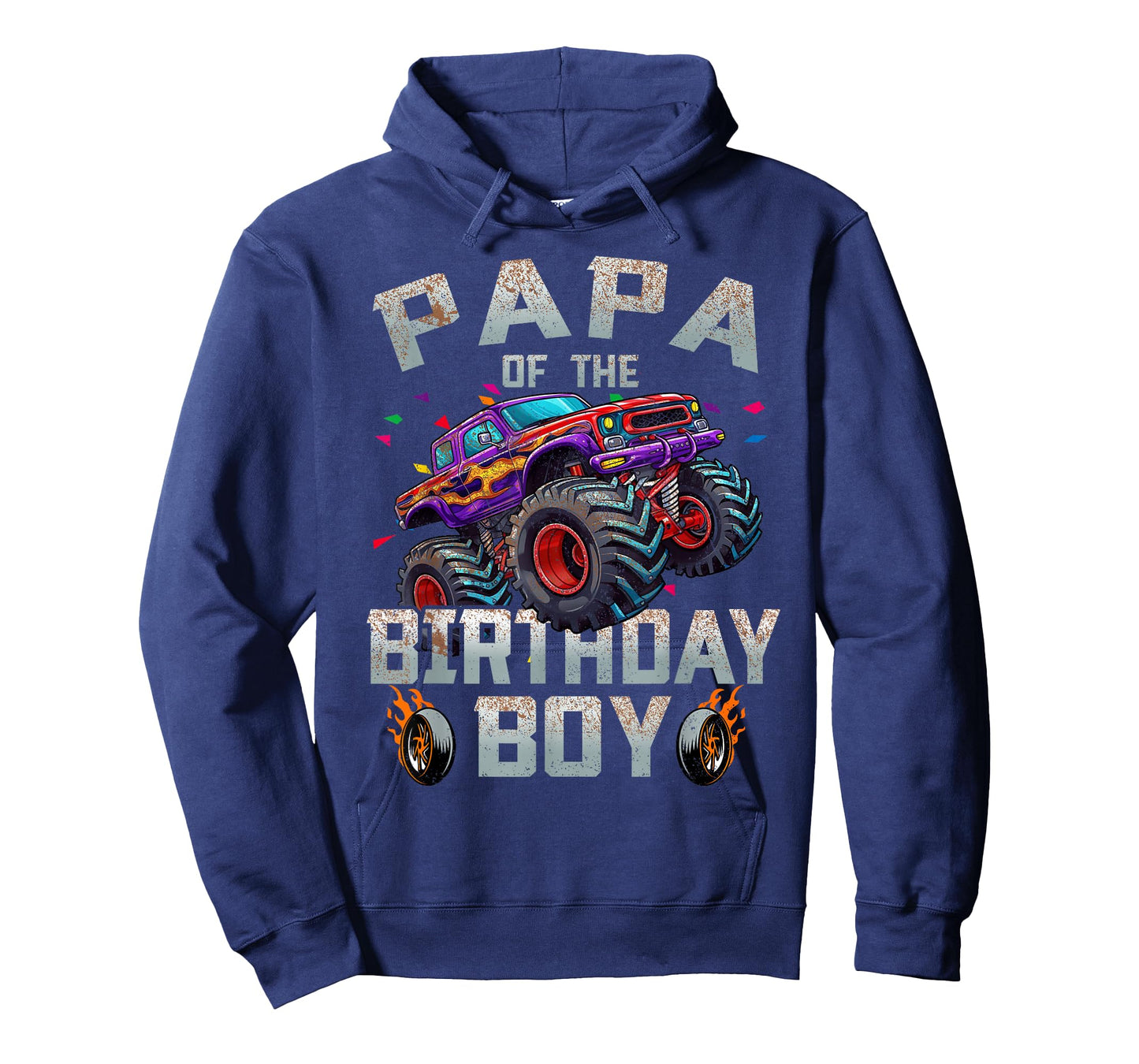 Papa Of The Birthday Boy Monster Truck Family T-Shirt