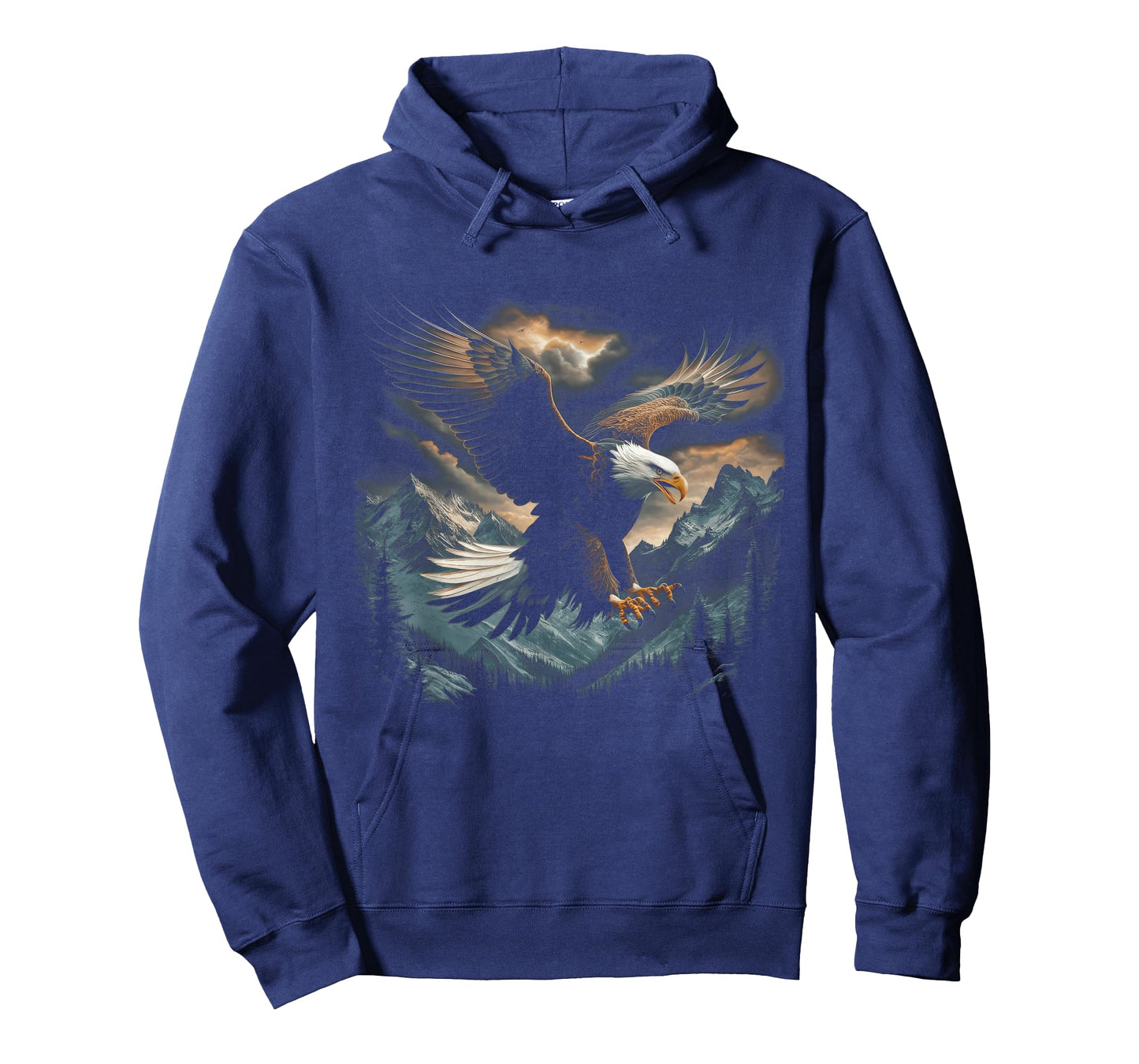 Bald Eagle Flying Across Mountains Forest American T-Shirt