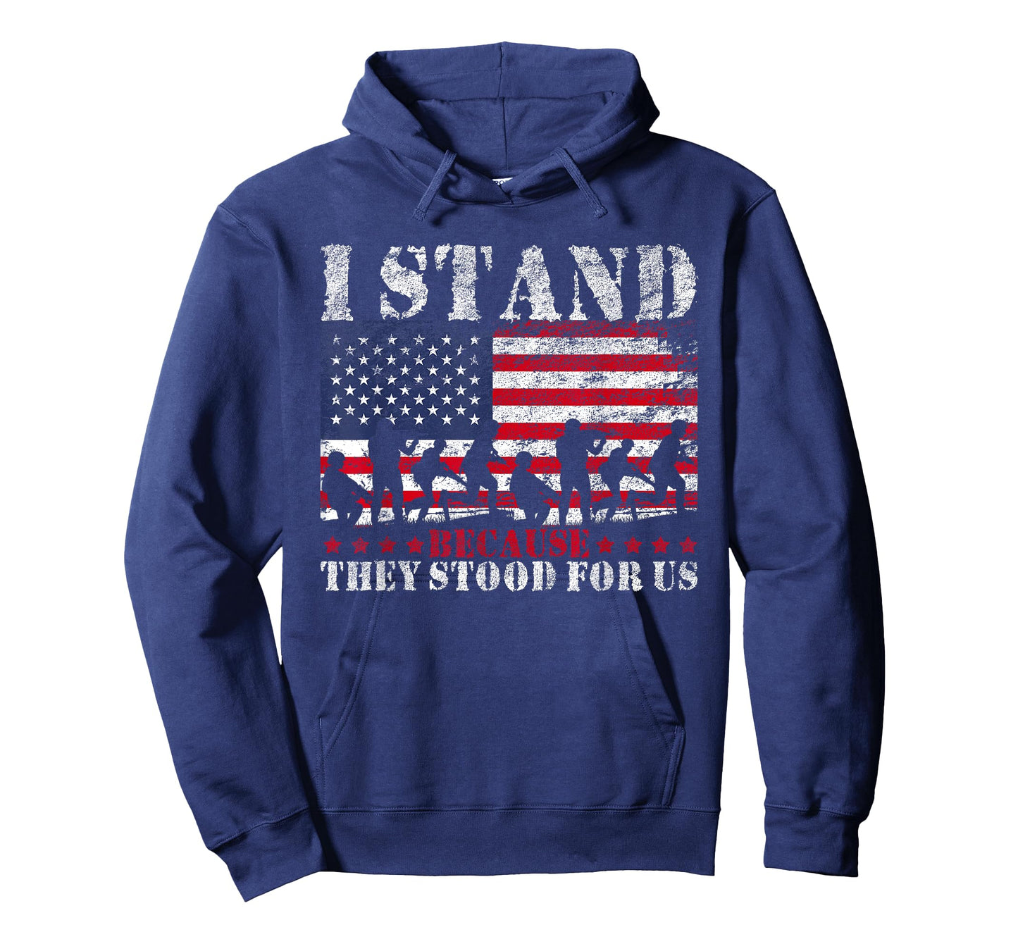I Stand Because They Stood For Us American Flag T-Shirt for Women Kids Men