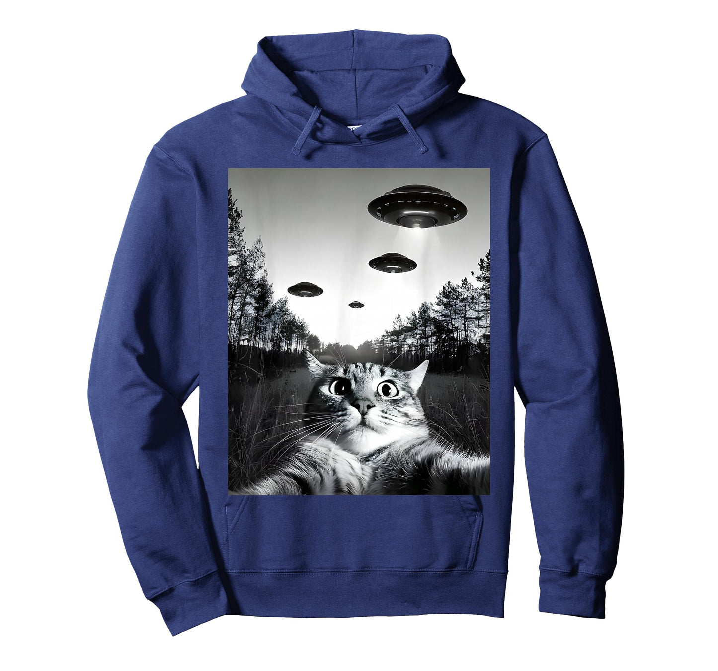 Funny Cat Selfie with UFOs T-Shirt