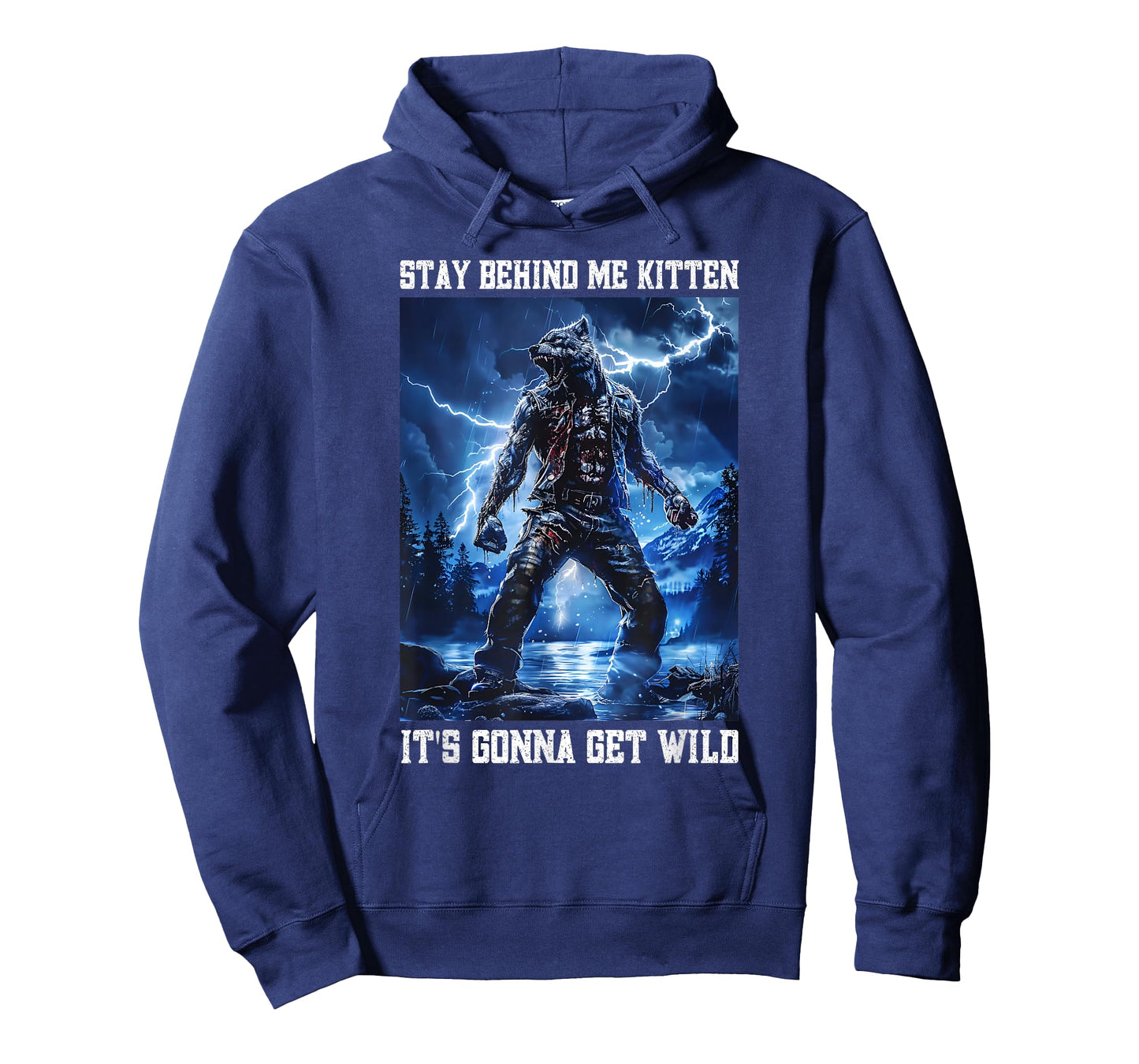 Stay Behind Me Kitten Cringy Werewolf Meme Cringe Alpha Wolf T-Shirt