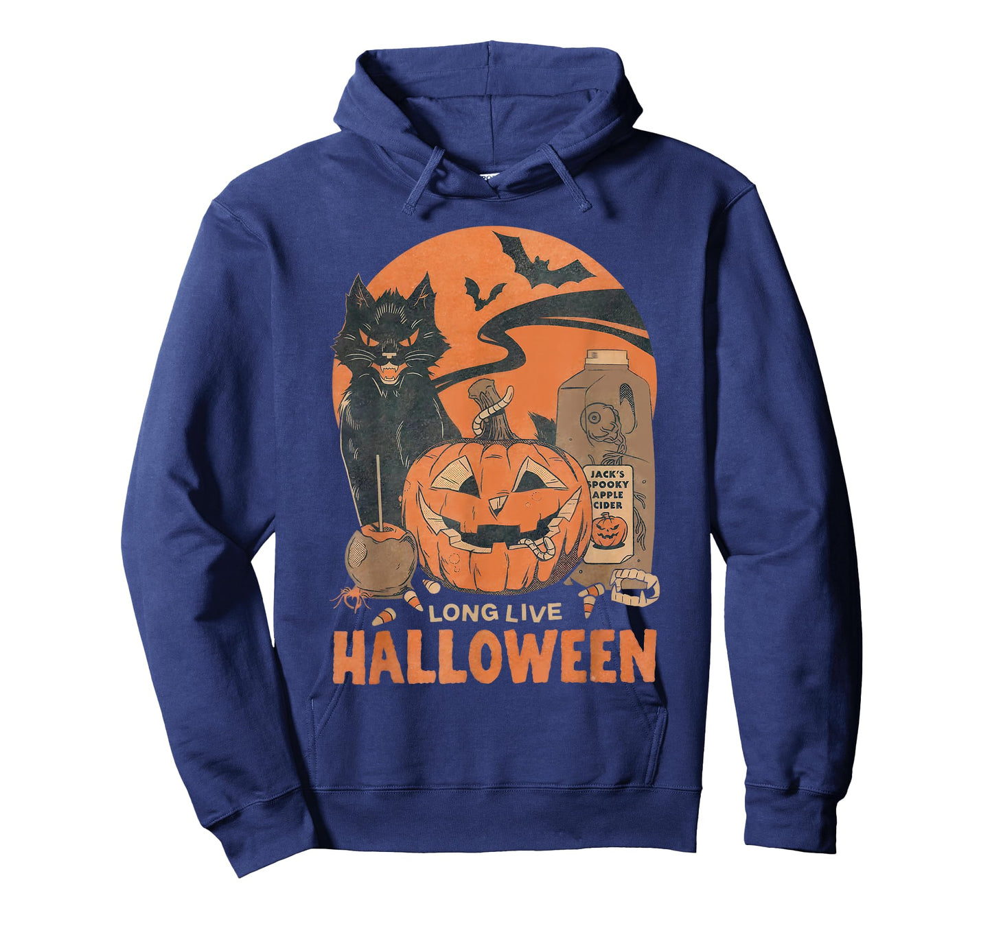 Long Live Halloween Black Cat Jack O Lantern Spooky Season T-Shirt