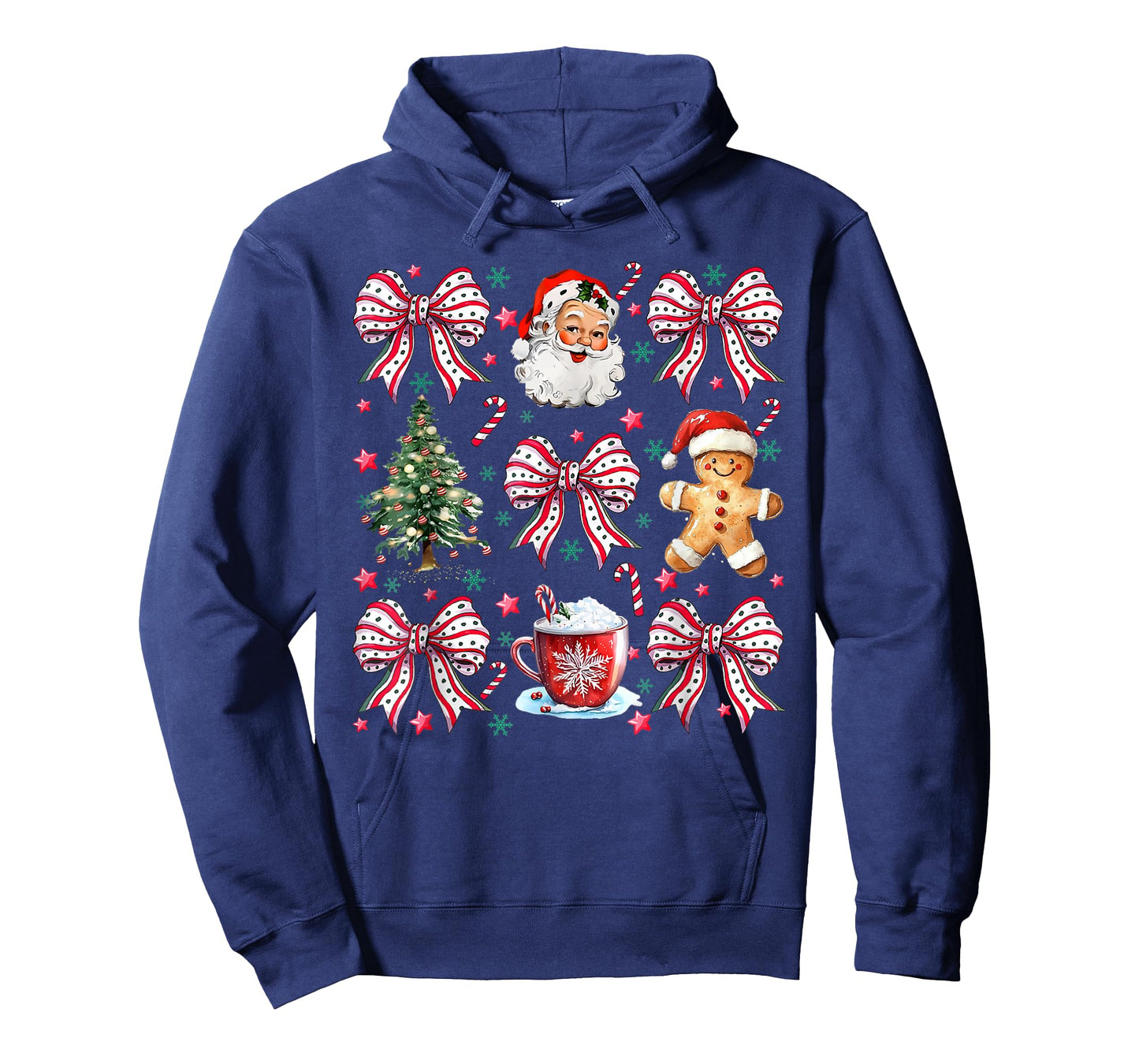 Coquette Christmas Candy Cane Women Girls Xmas T-Shirt