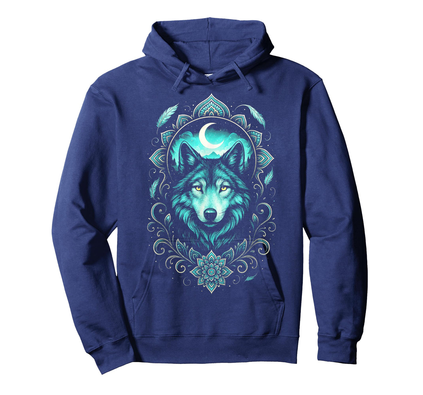Wolf Nature Mystical Bohemian Tribal Fantasy T-Shirt